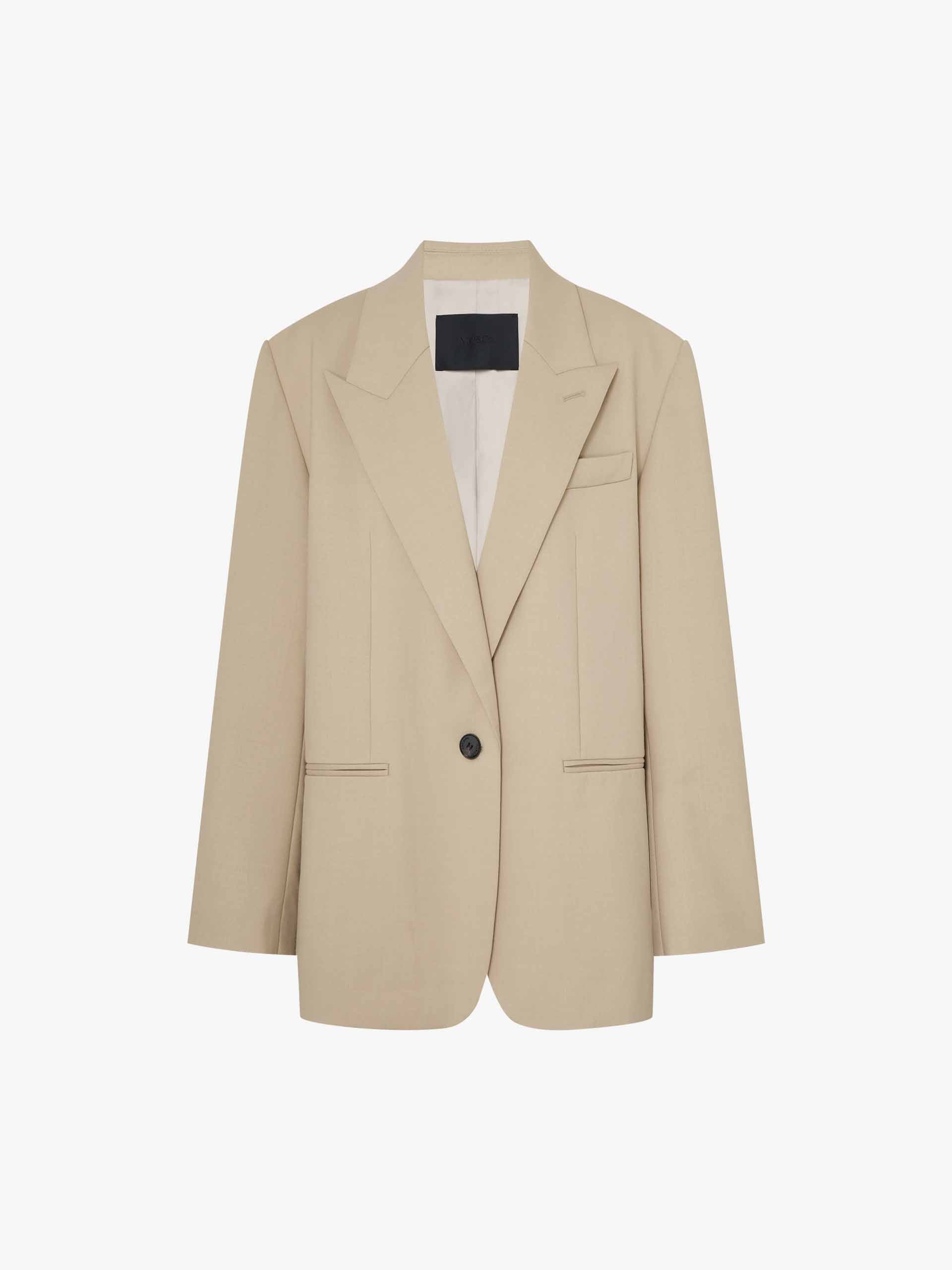 Peak Lapel Structured Blazer