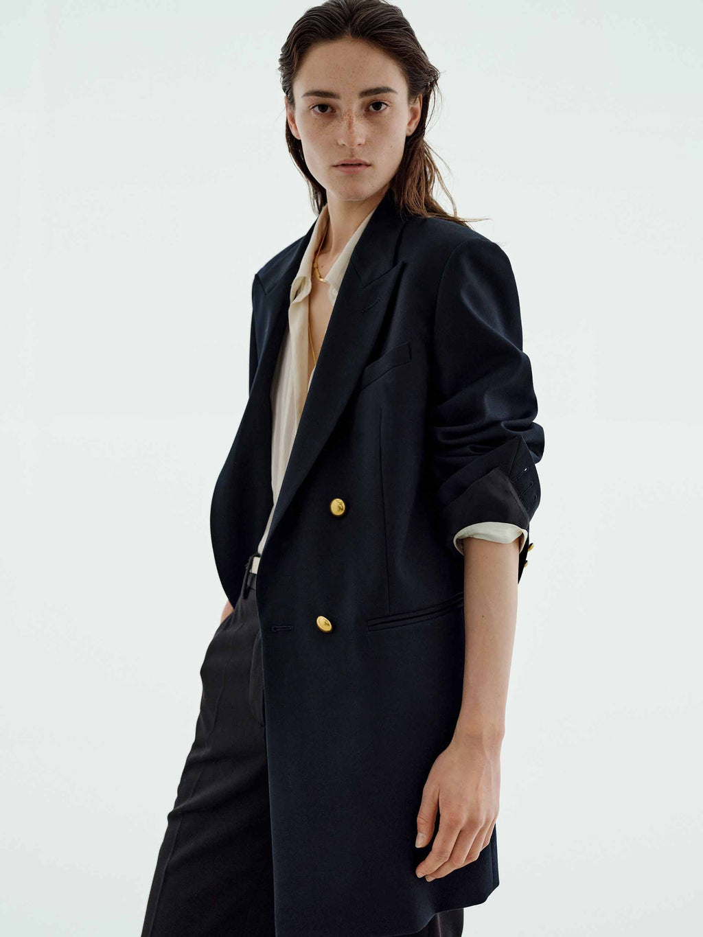 Metal Double Breasted Blazer