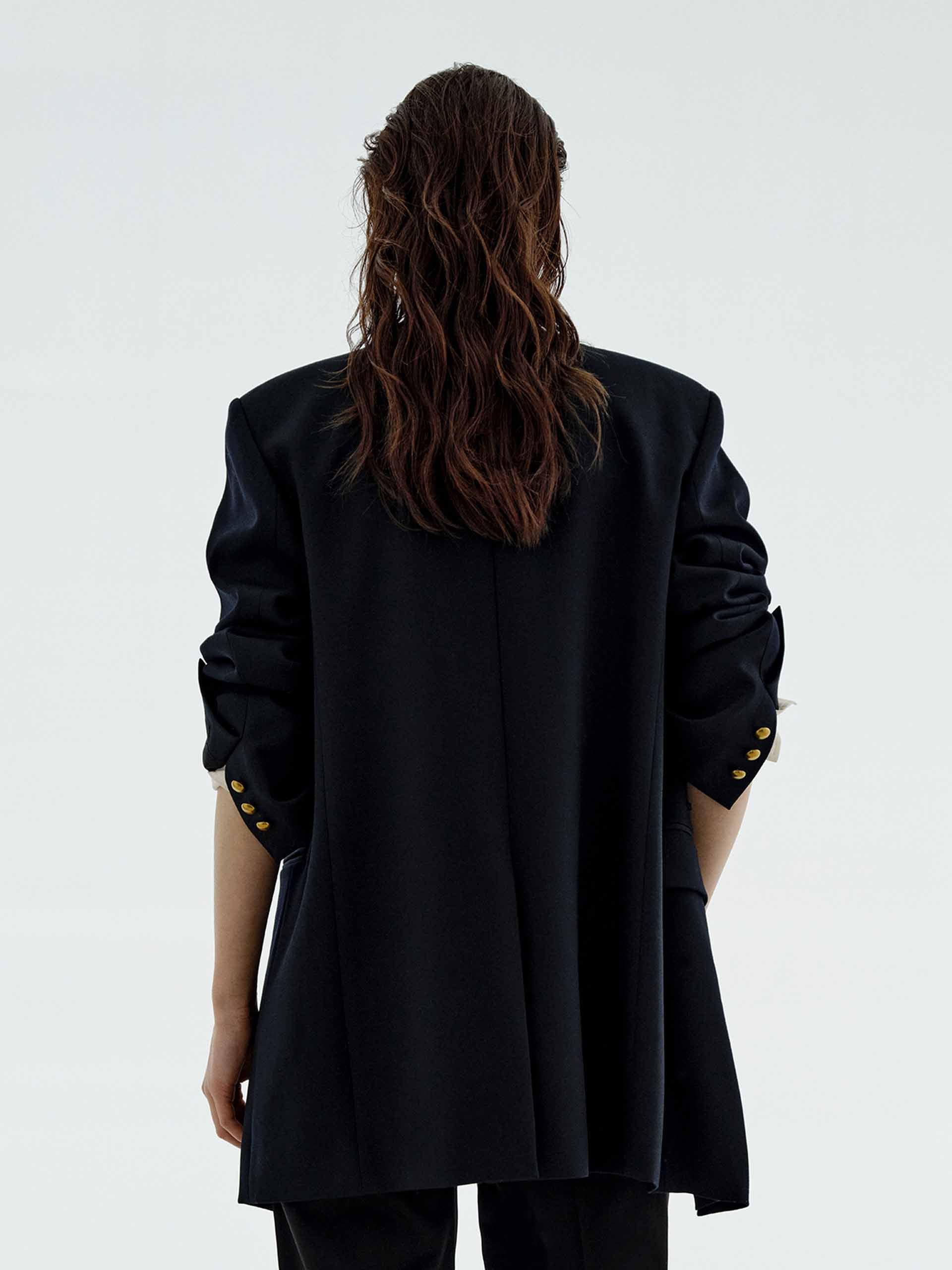 Metal Double Breasted Blazer