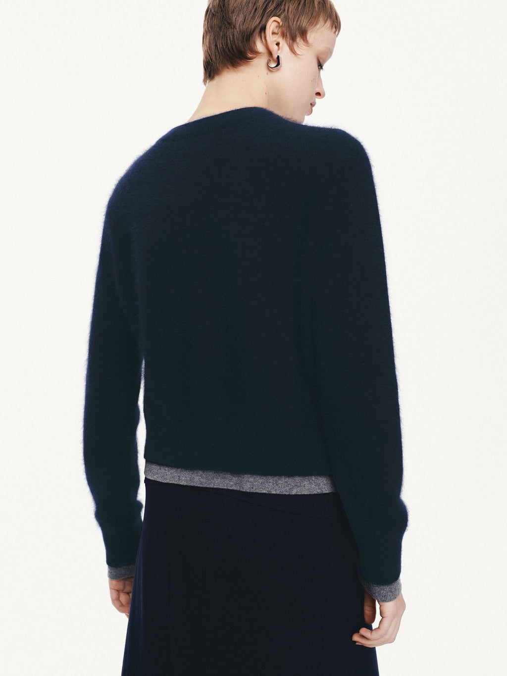 Layered Round Neck Cardigan