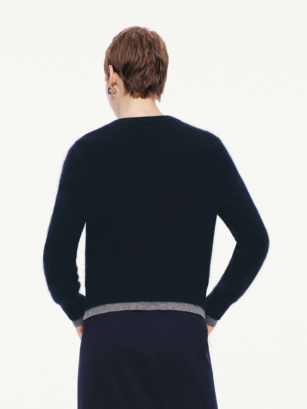 Layered Round Neck Cardigan