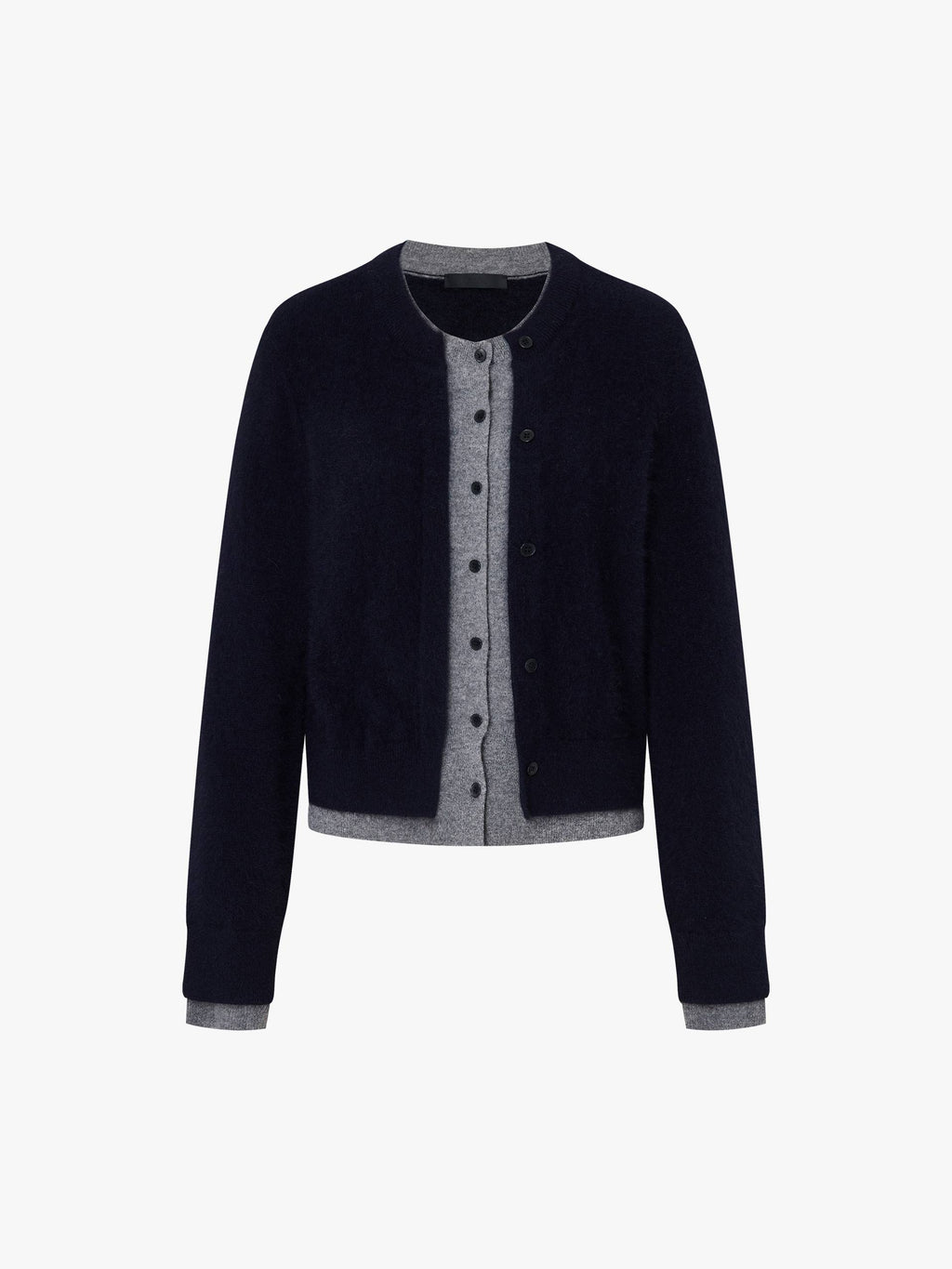 Layered Round Neck Cardigan