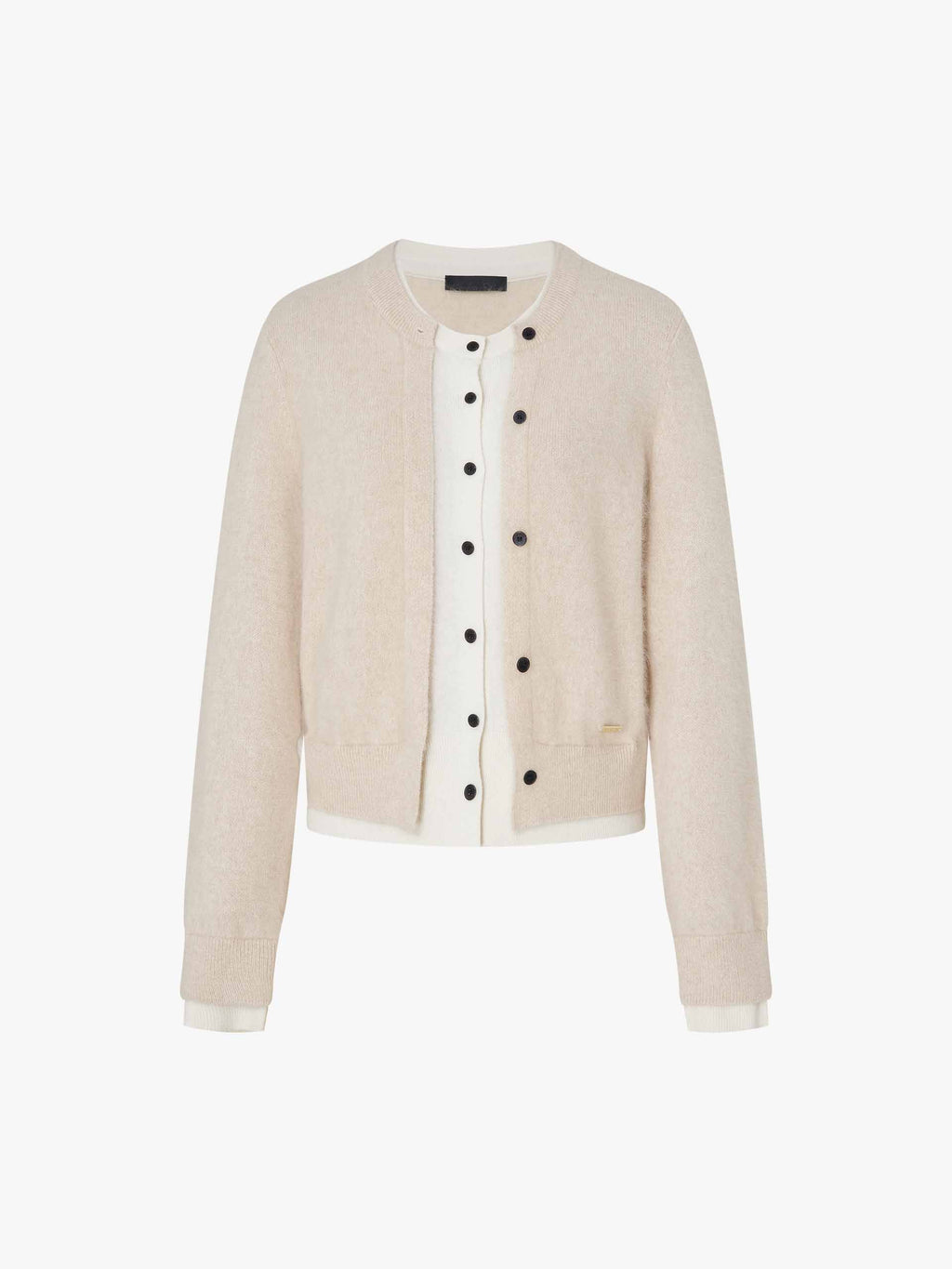 Layered Round Neck Cardigan