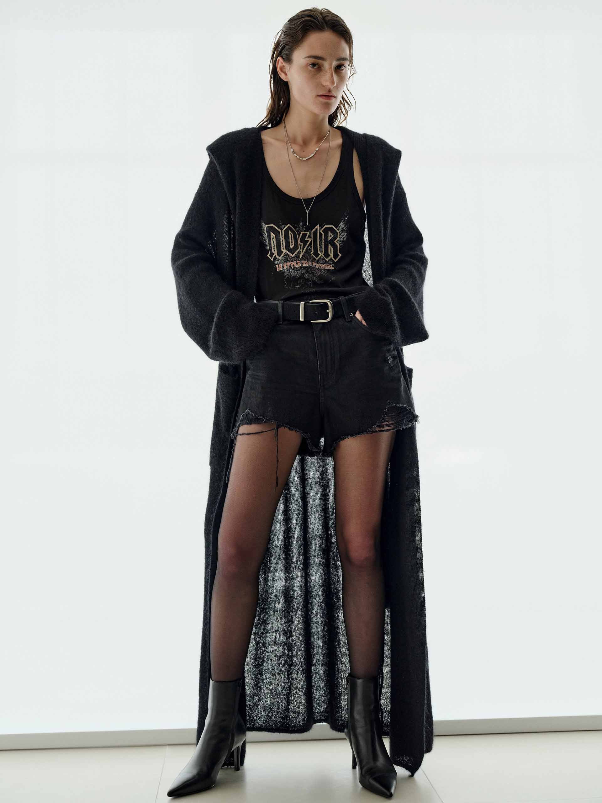 Sequin Detail Long Cardigan