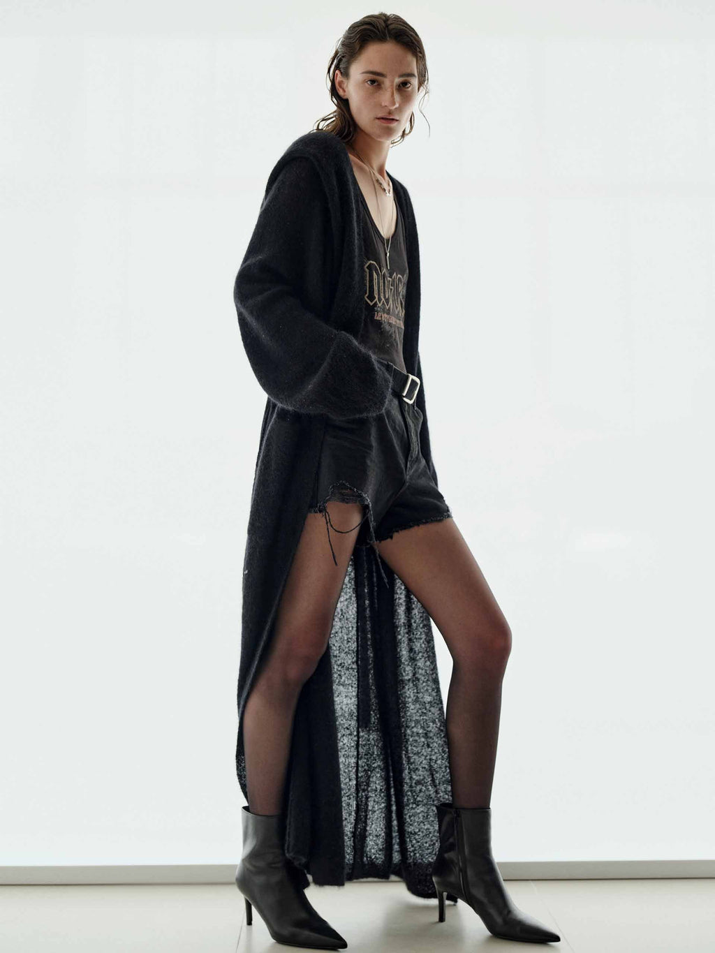 Sequin Detail Long Cardigan