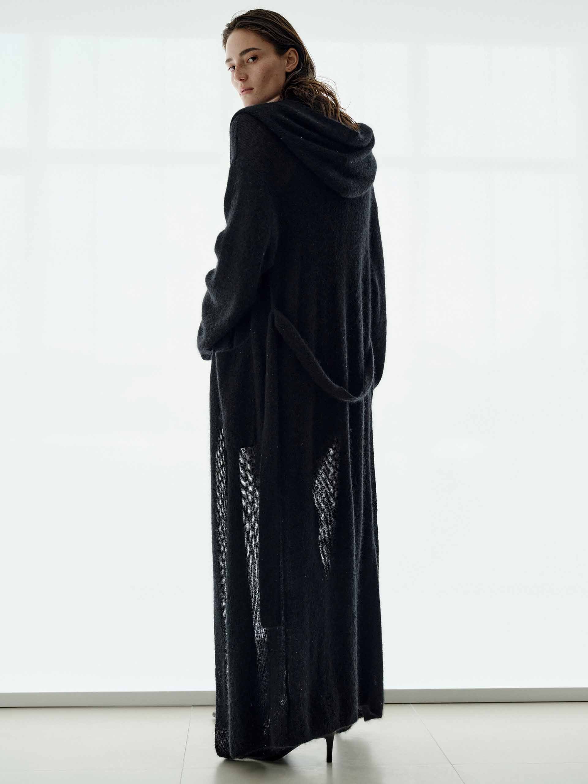 Sequin Detail Long Cardigan