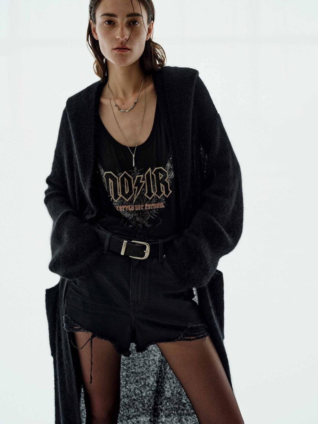 Sequin Detail Long Cardigan