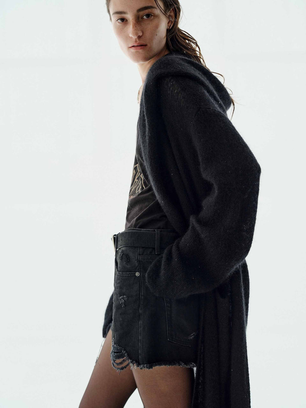 Sequin Detail Long Cardigan