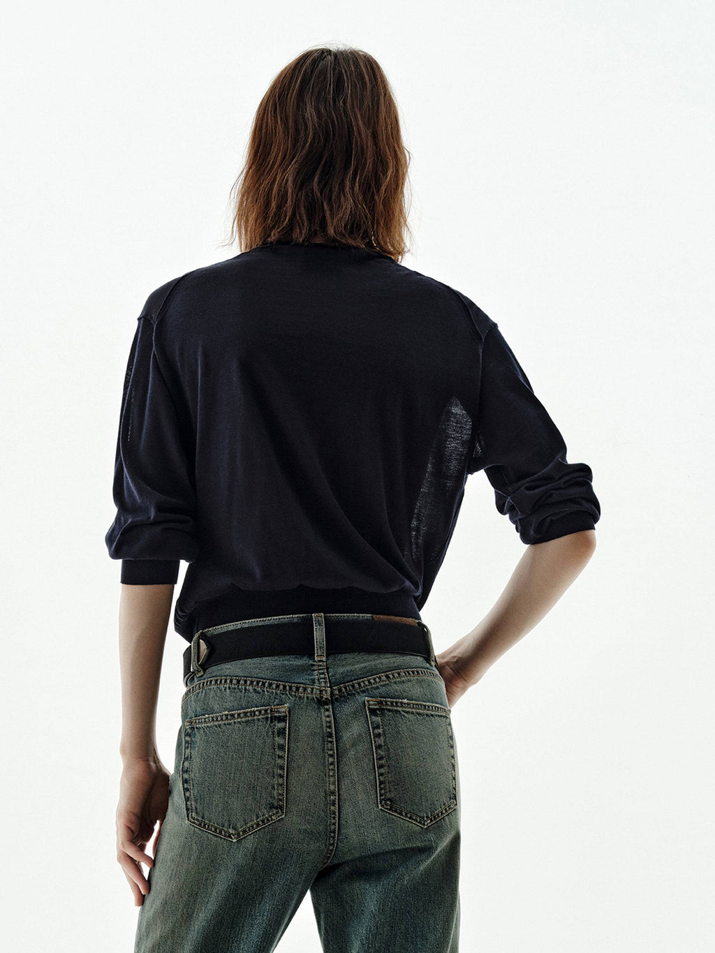 Silk Blend V-neck Cardigan