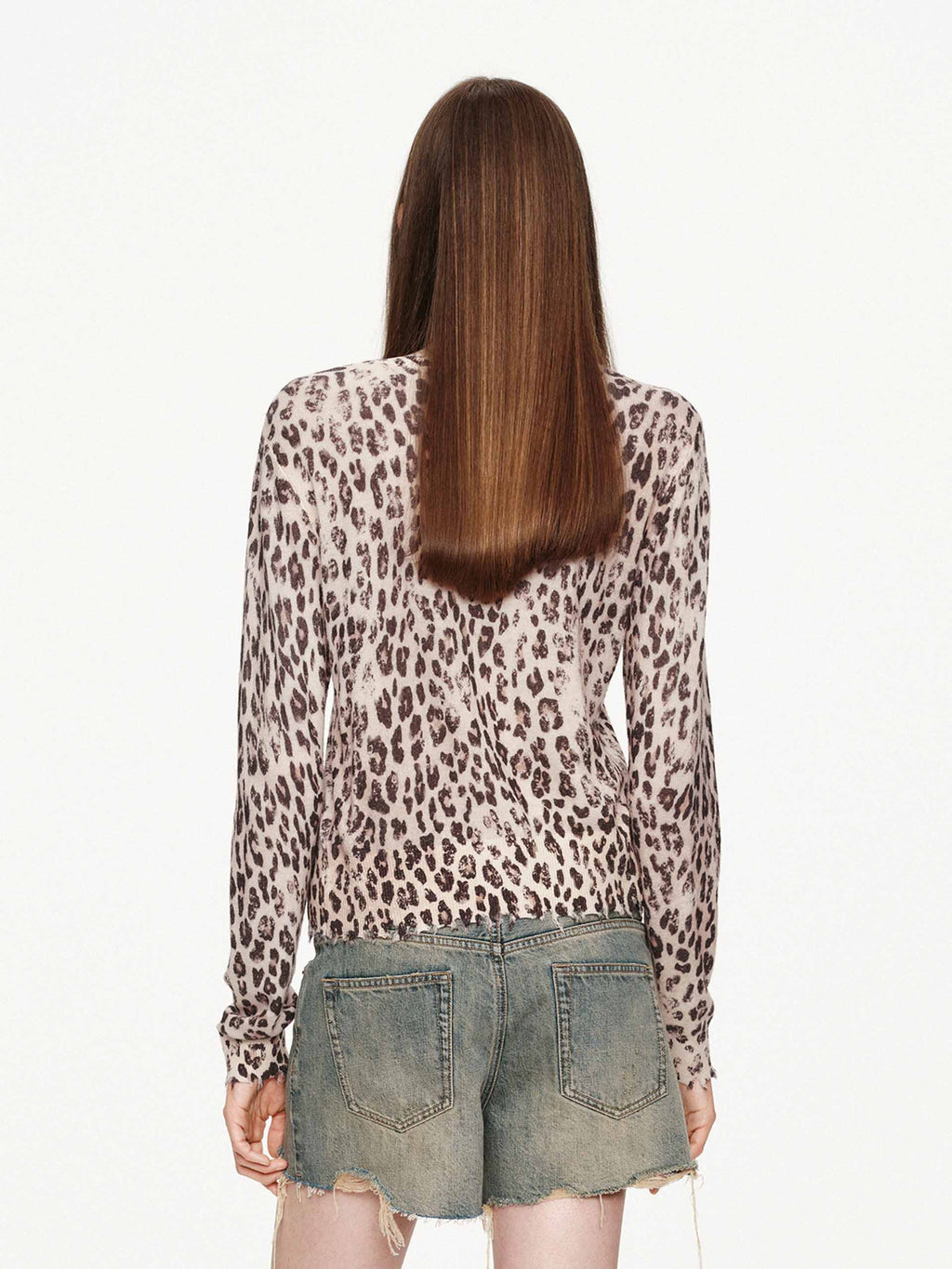 Leopard Print Cropped Cardigan