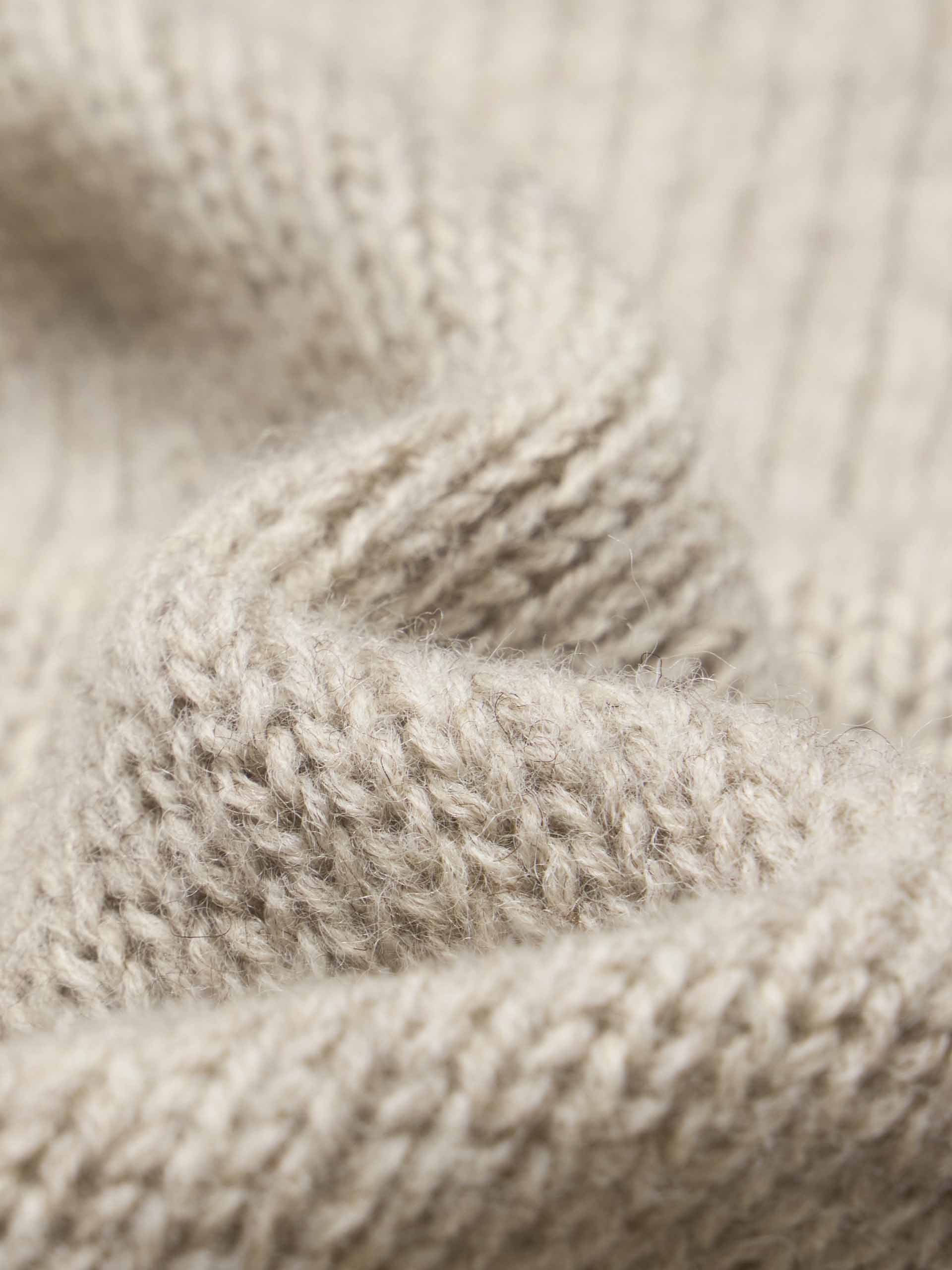 Ripped Detail Wool Cardigan