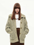 Wool Blend Button Cardigan