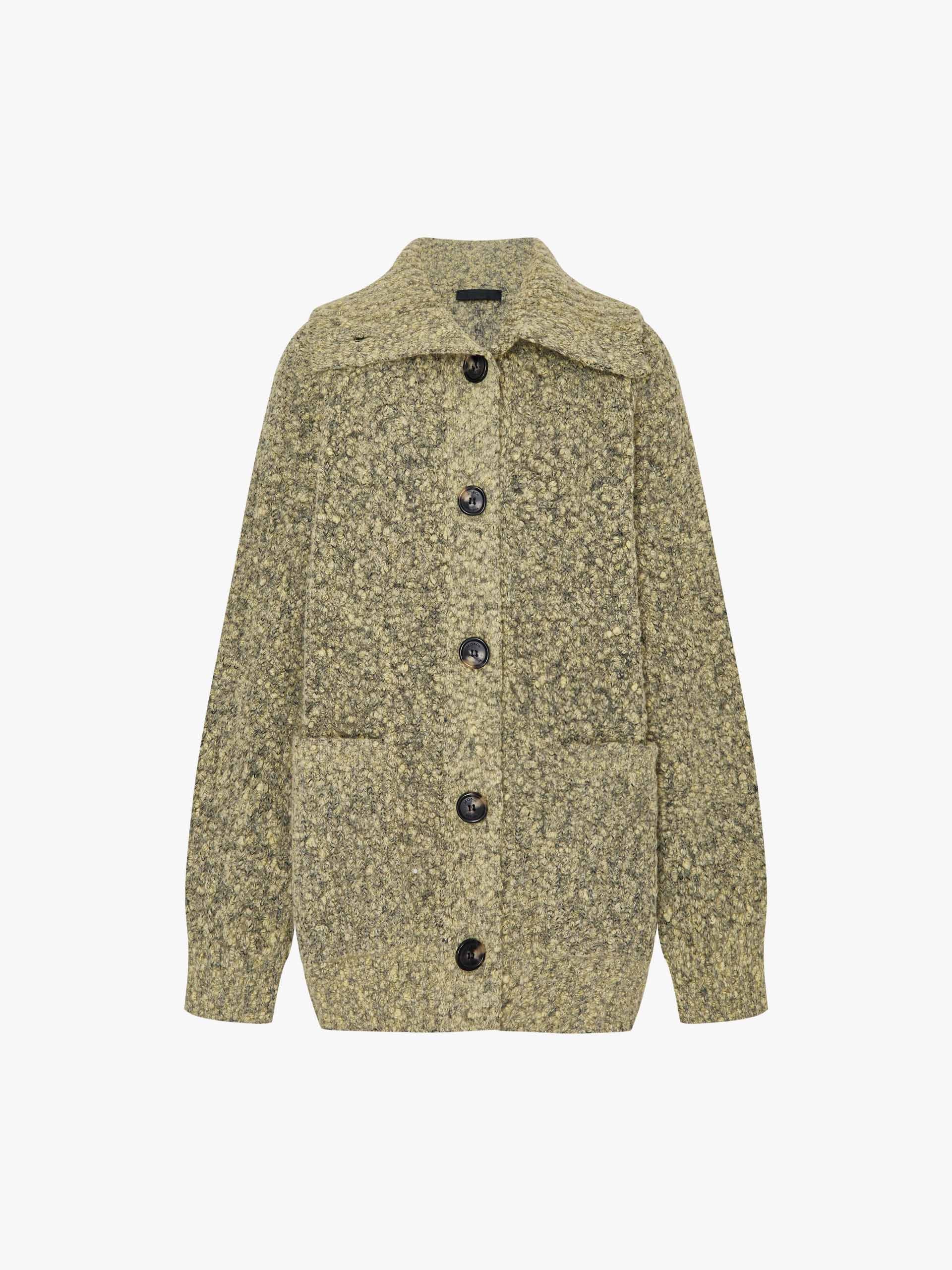 Wool Blend Button Cardigan