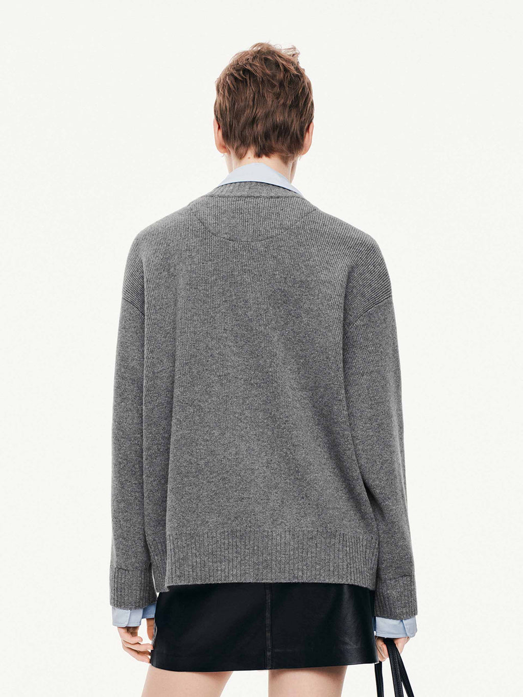 Layered Trim Knit Cardigan