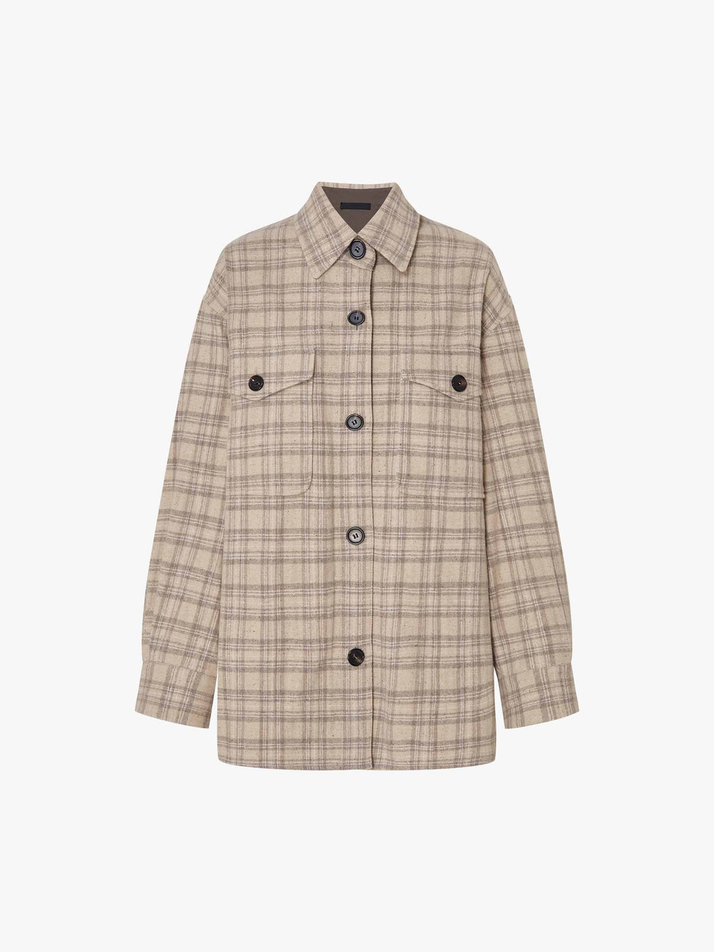 Long Sleeves Plaid Coat