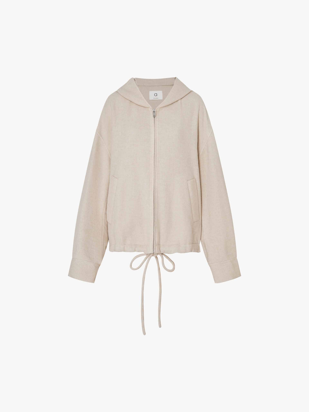 Drawstring Hem Hooded Coat