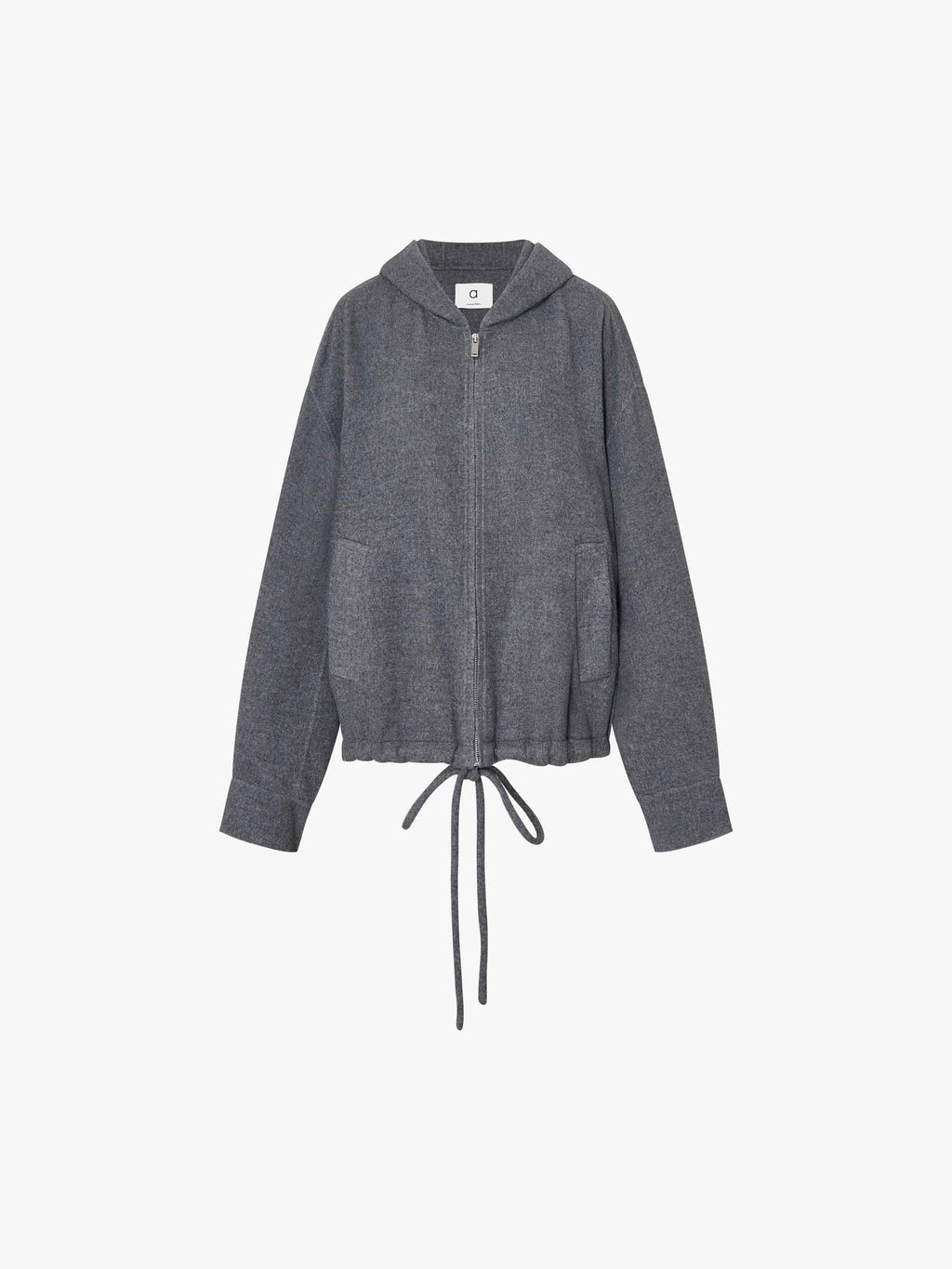 Drawstring Hem Hooded Coat