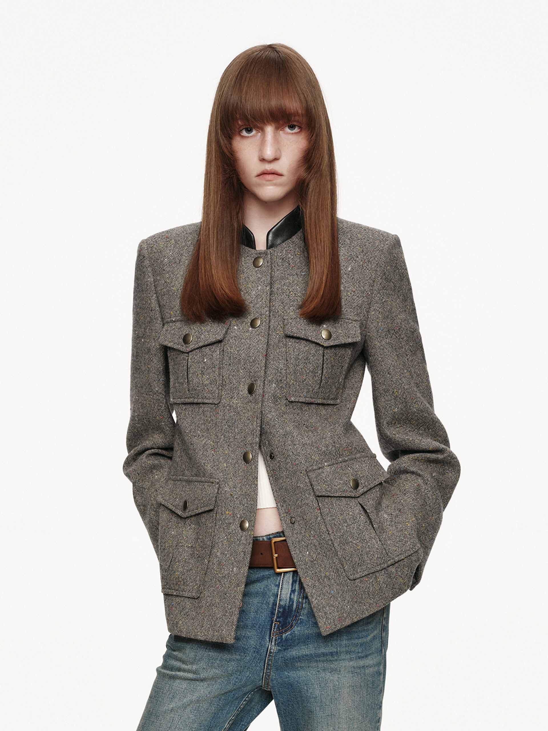 Donegal Tweed Button Coat