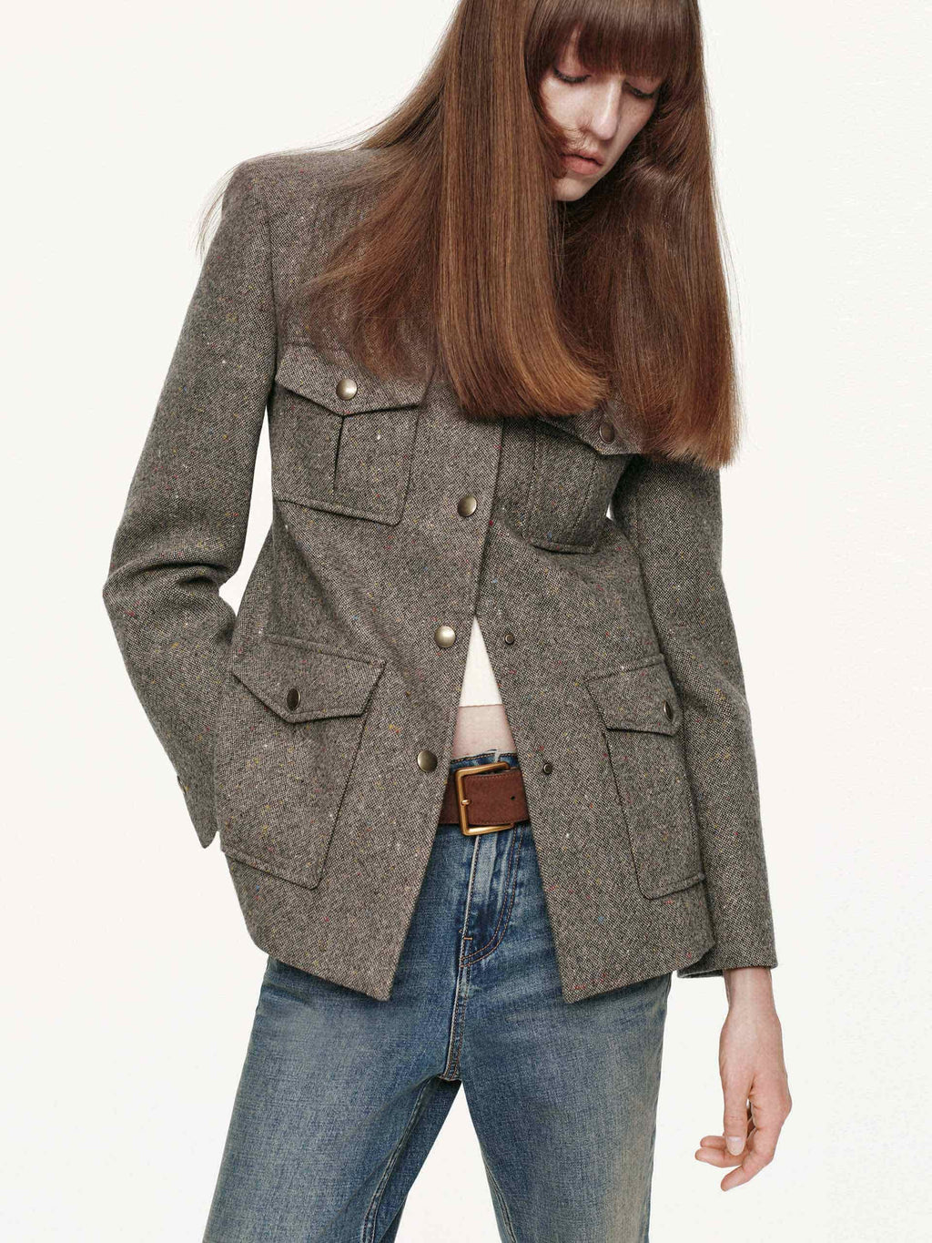 Donegal Tweed Button Coat