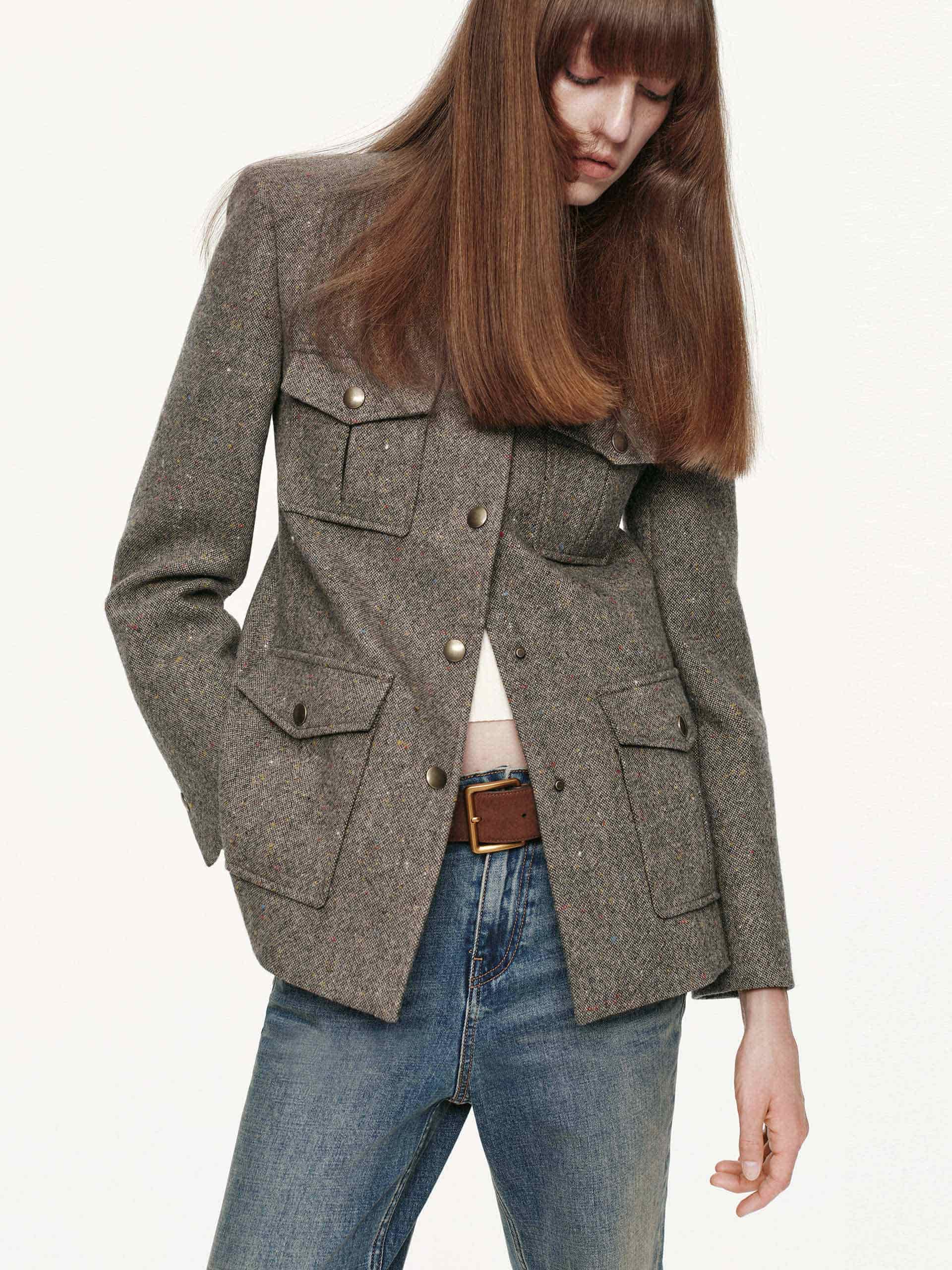 Donegal Tweed Button Coat