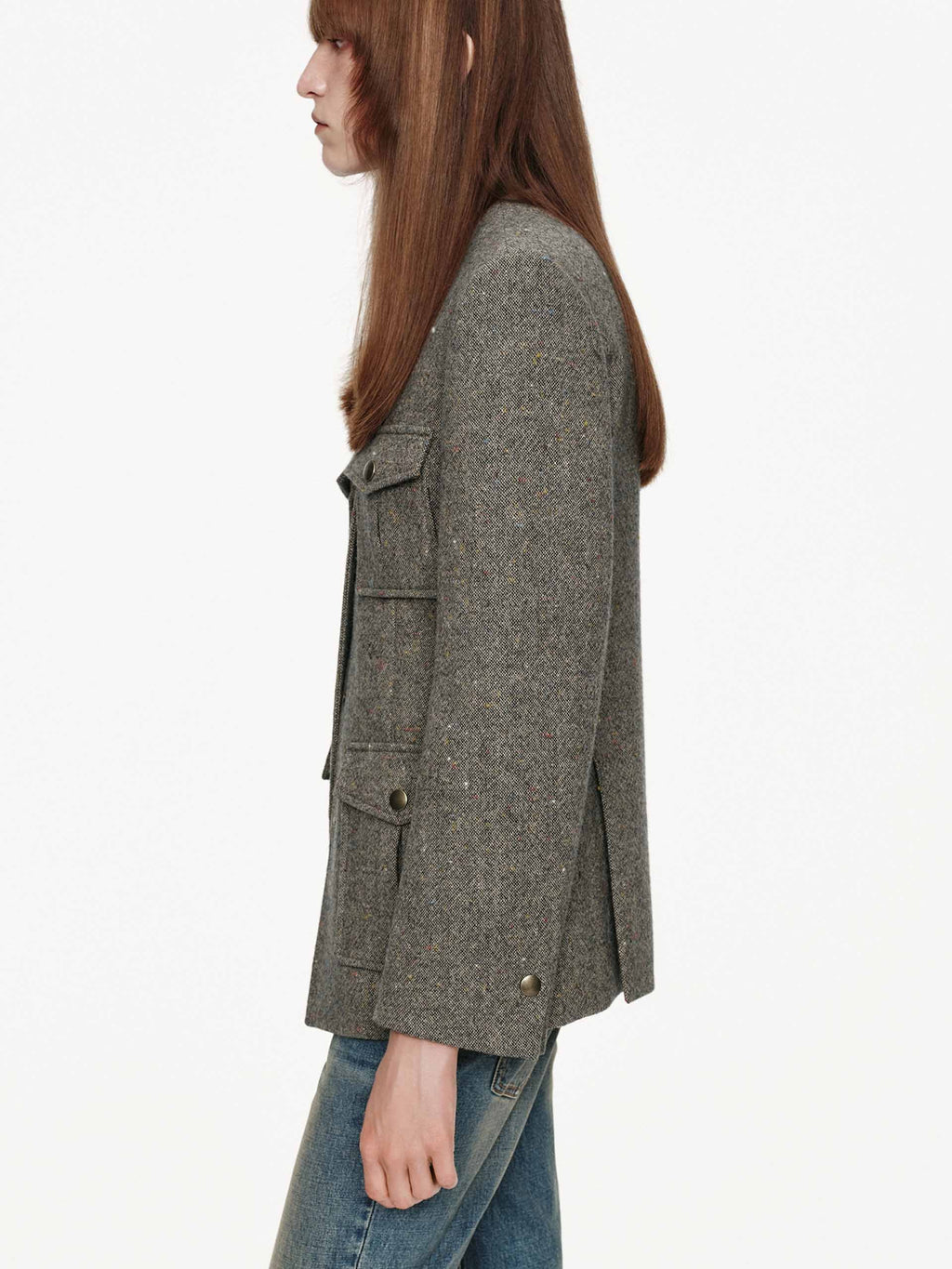 Donegal Tweed Button Coat