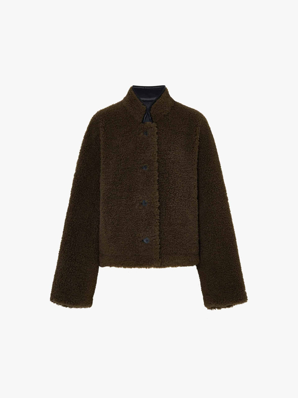 Faux Shearling Button Coat