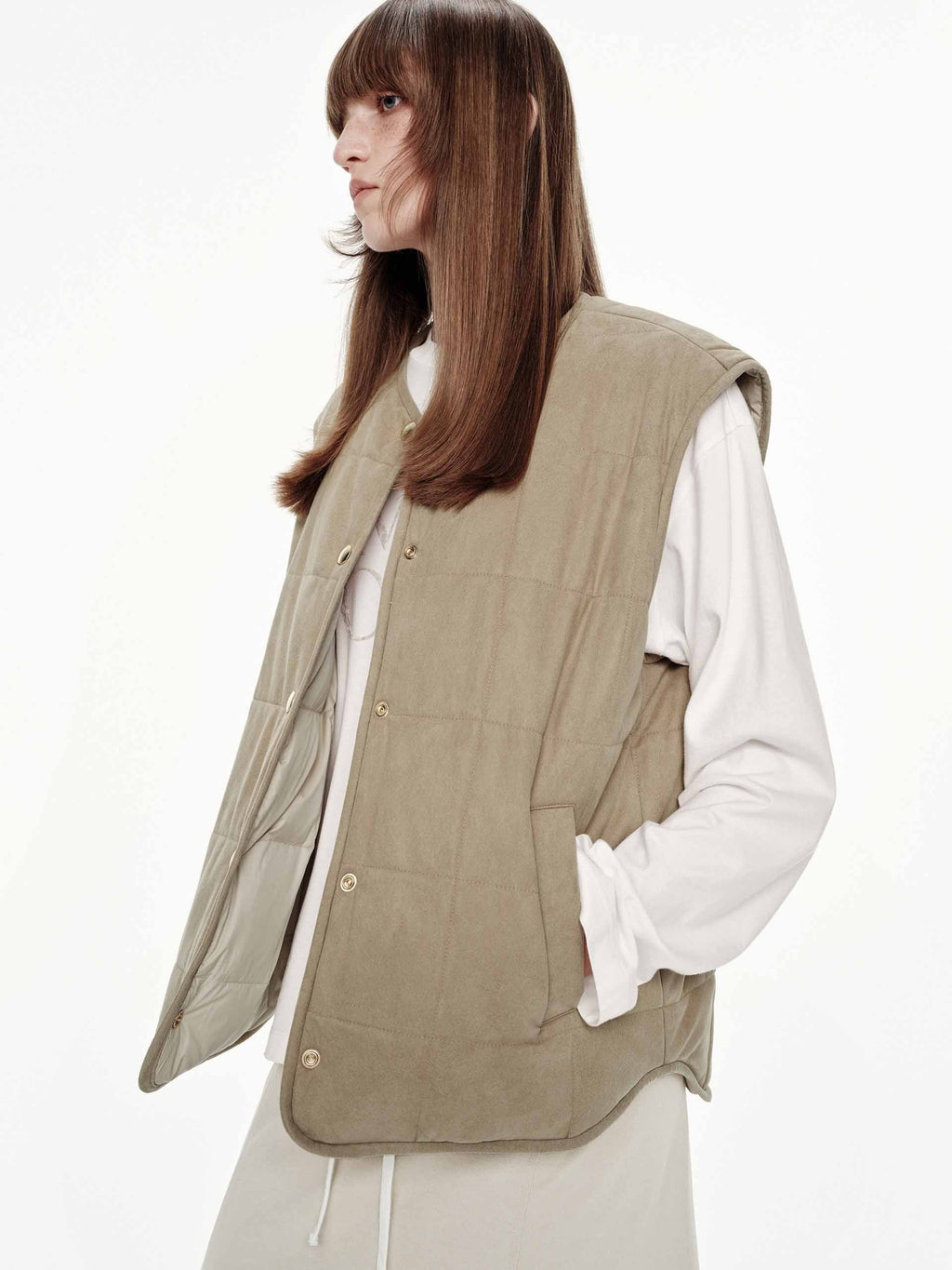 Reversible Sleeveless Down Jacket