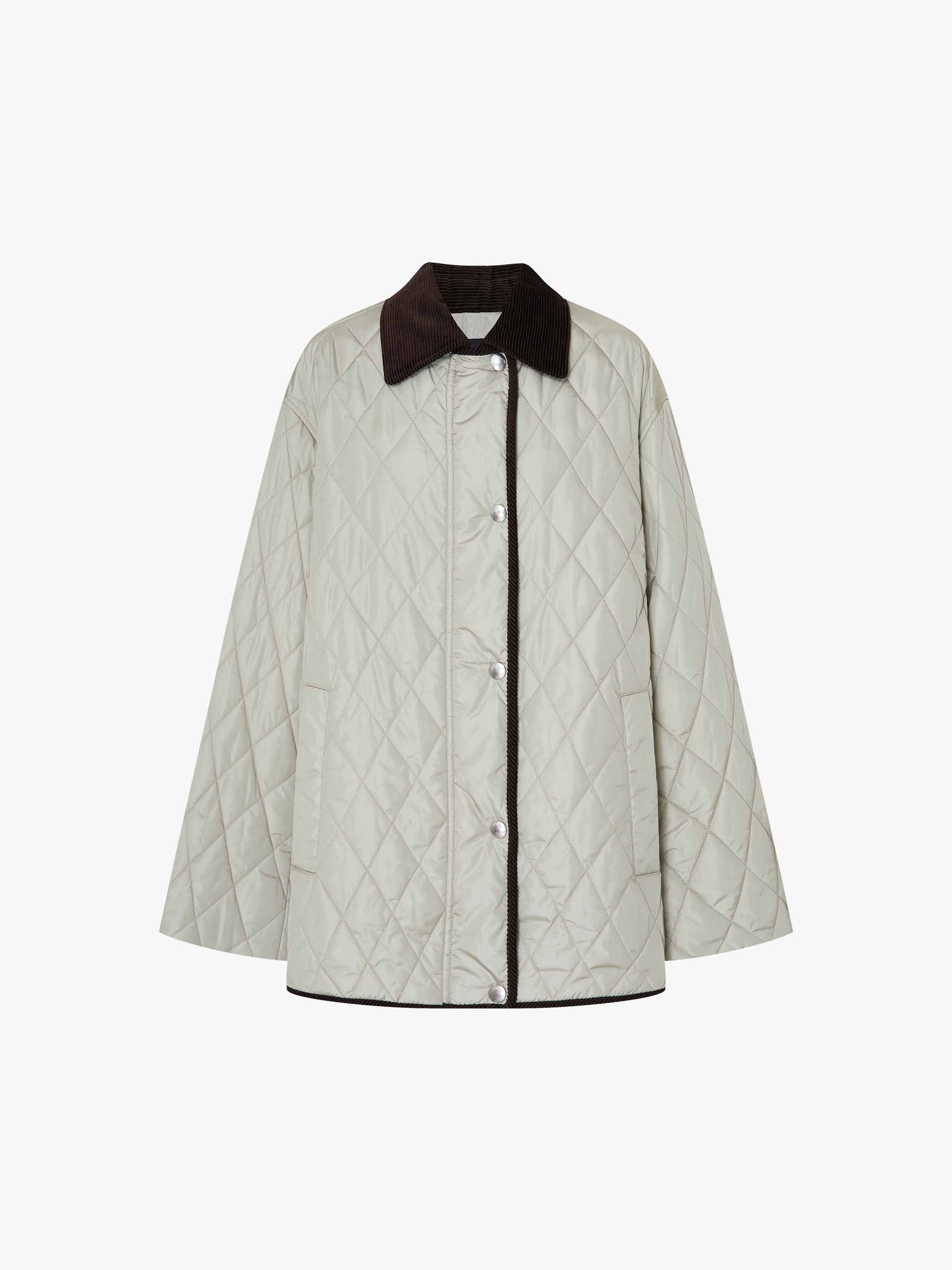 Contrast Detail Quilted Down Jacket