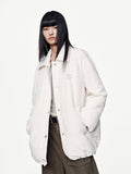 Snap Button Quilted Down Jacket