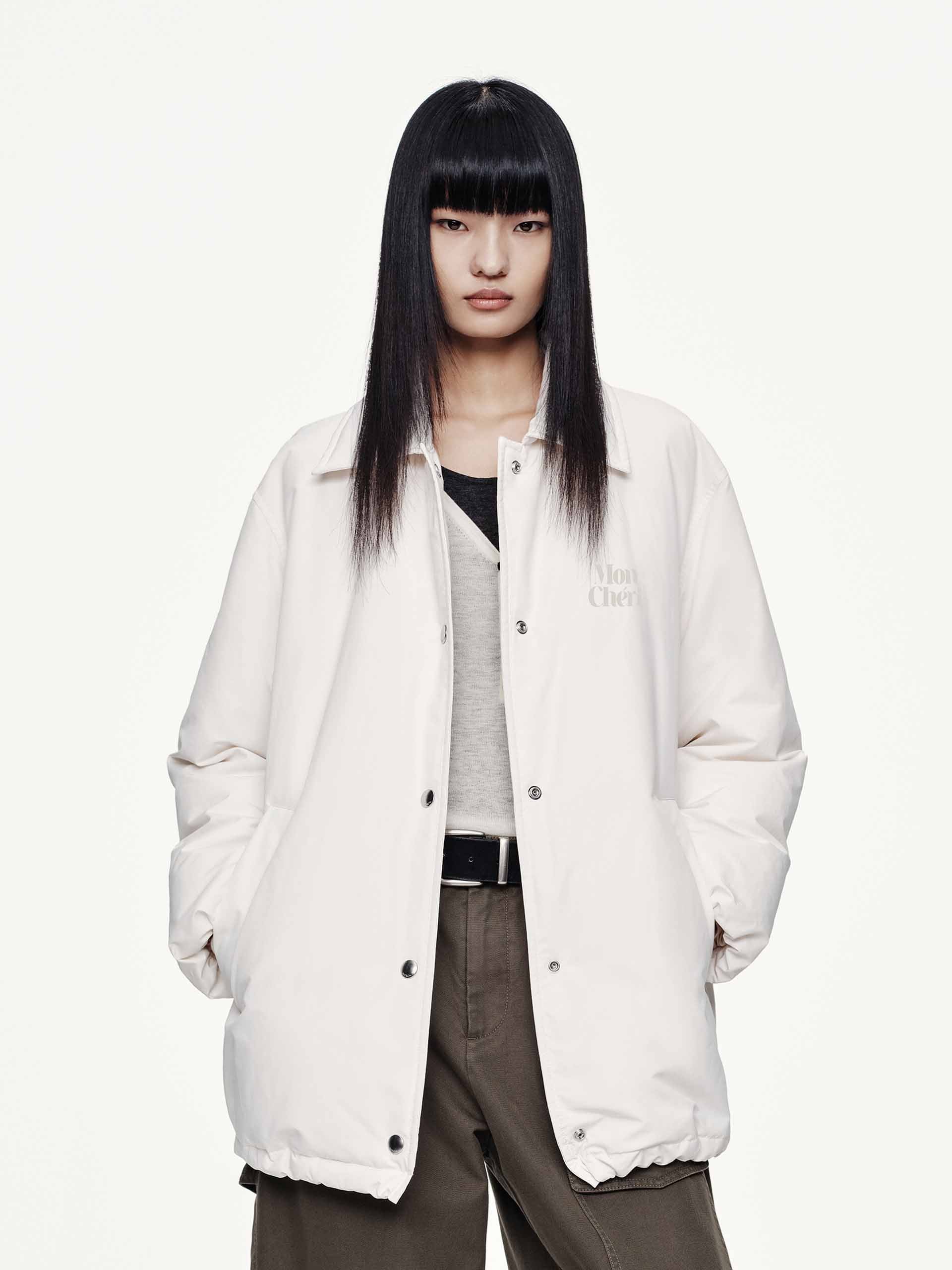 Snap Button Quilted Down Jacket