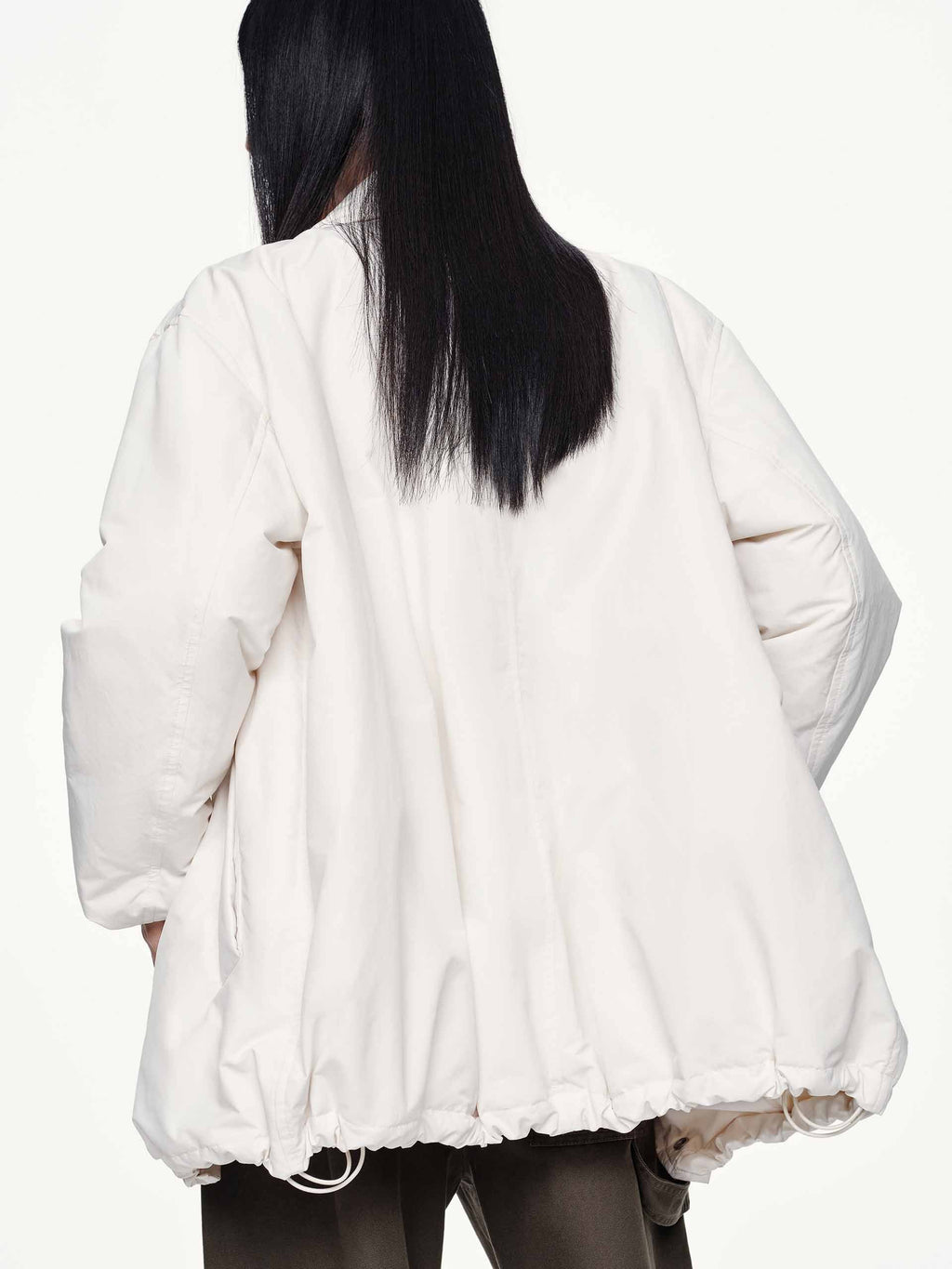 Snap Button Quilted Down Jacket