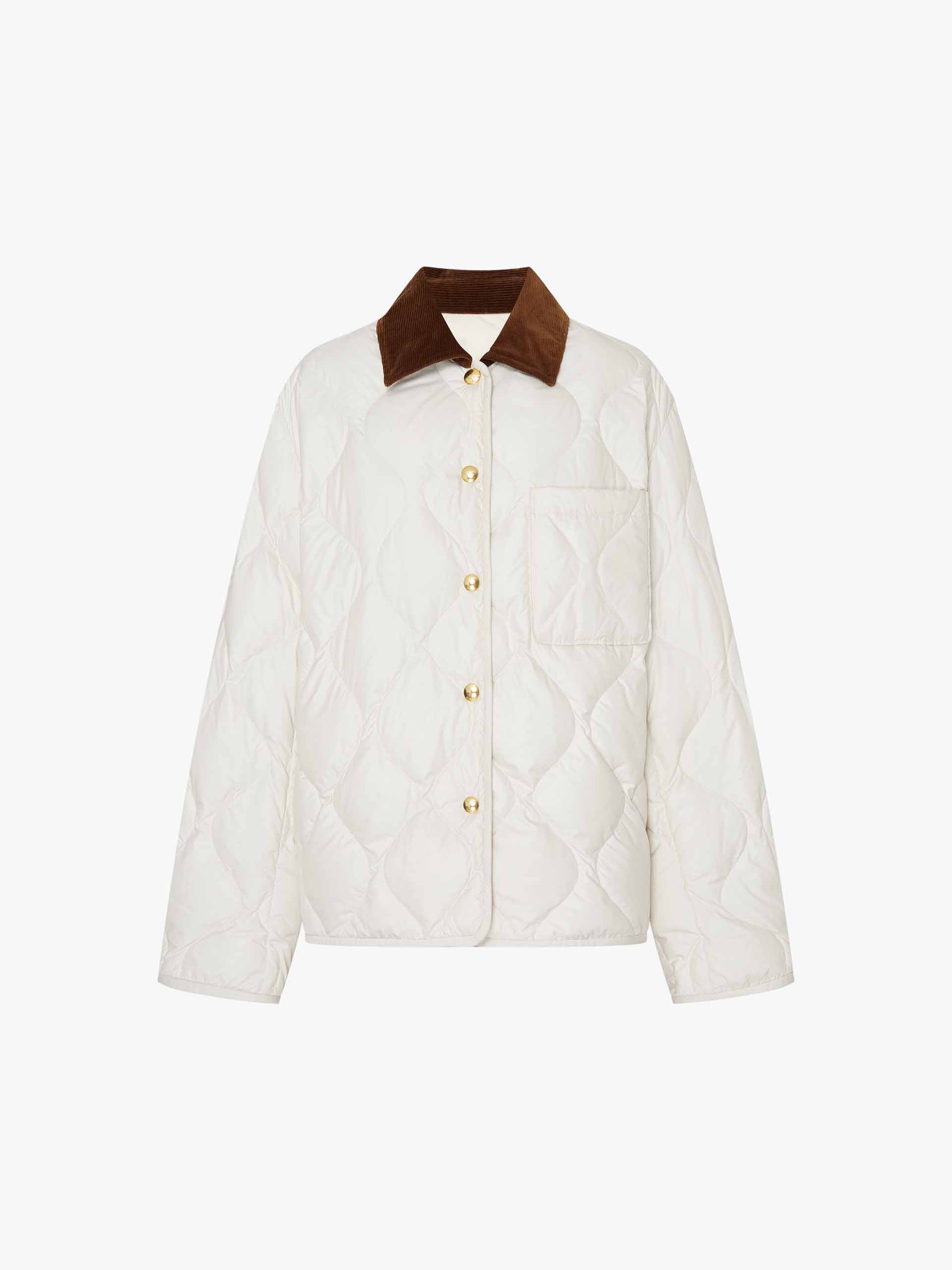 Contrast Collar Down Jacket