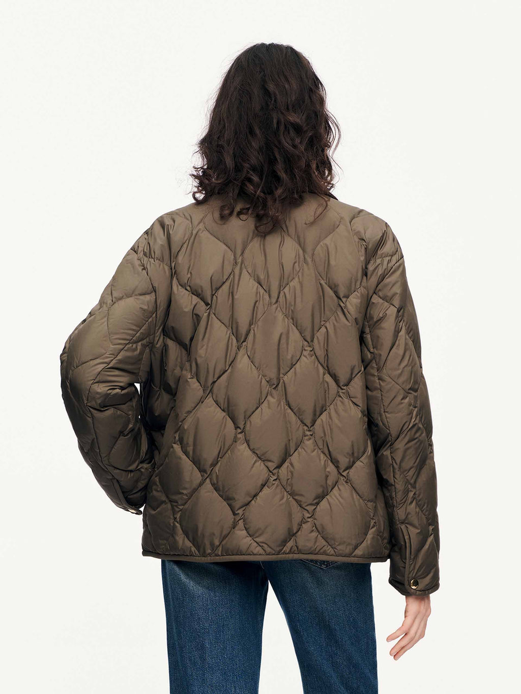 Contrast Collar Down Jacket