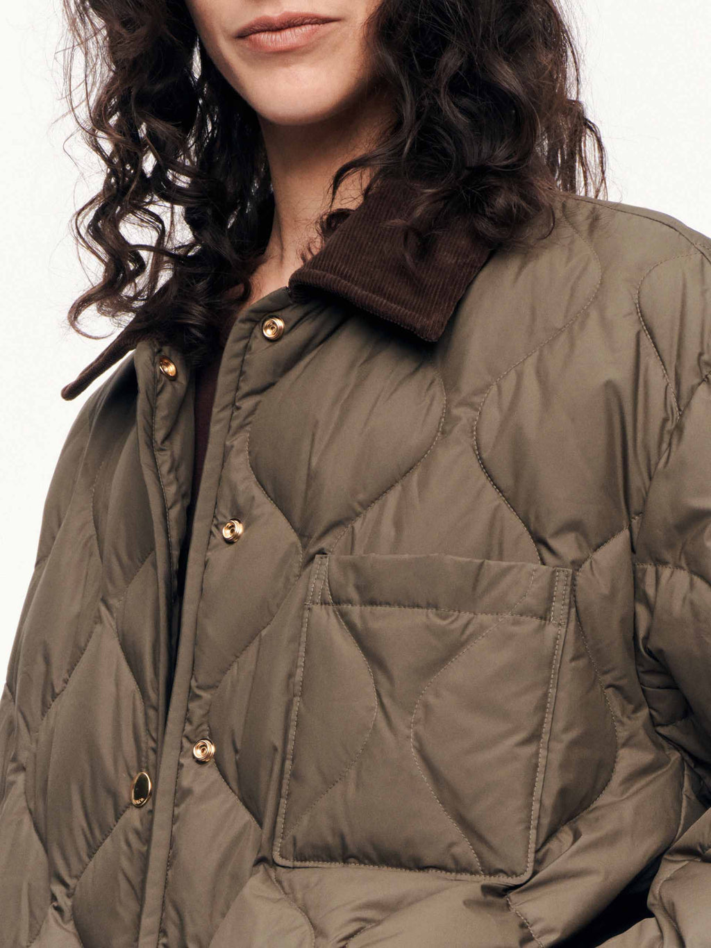 Contrast Collar Down Jacket
