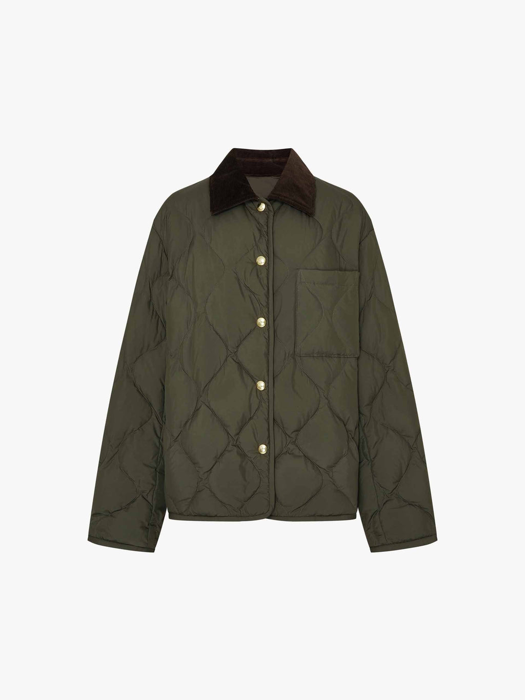Contrast Collar Down Jacket