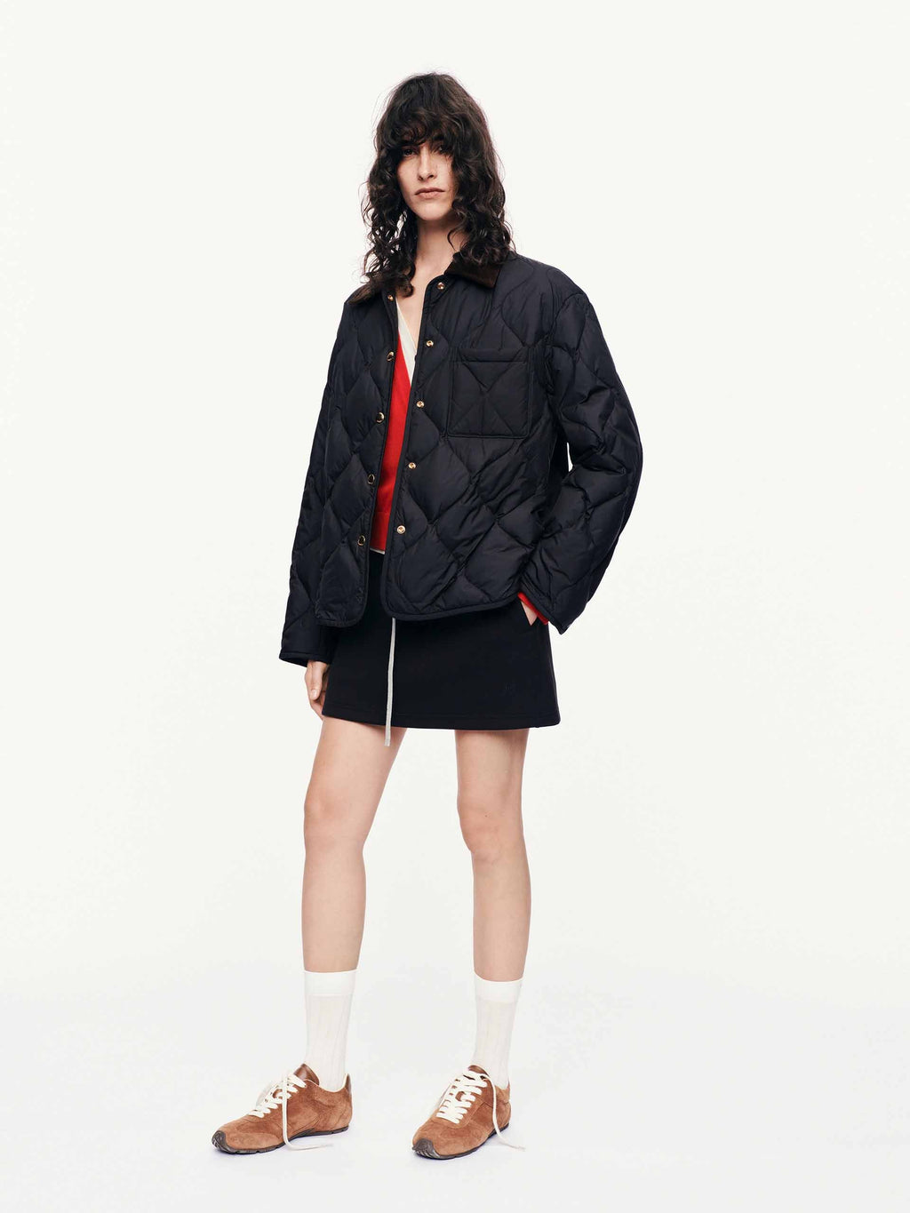 Contrast Collar Down Jacket