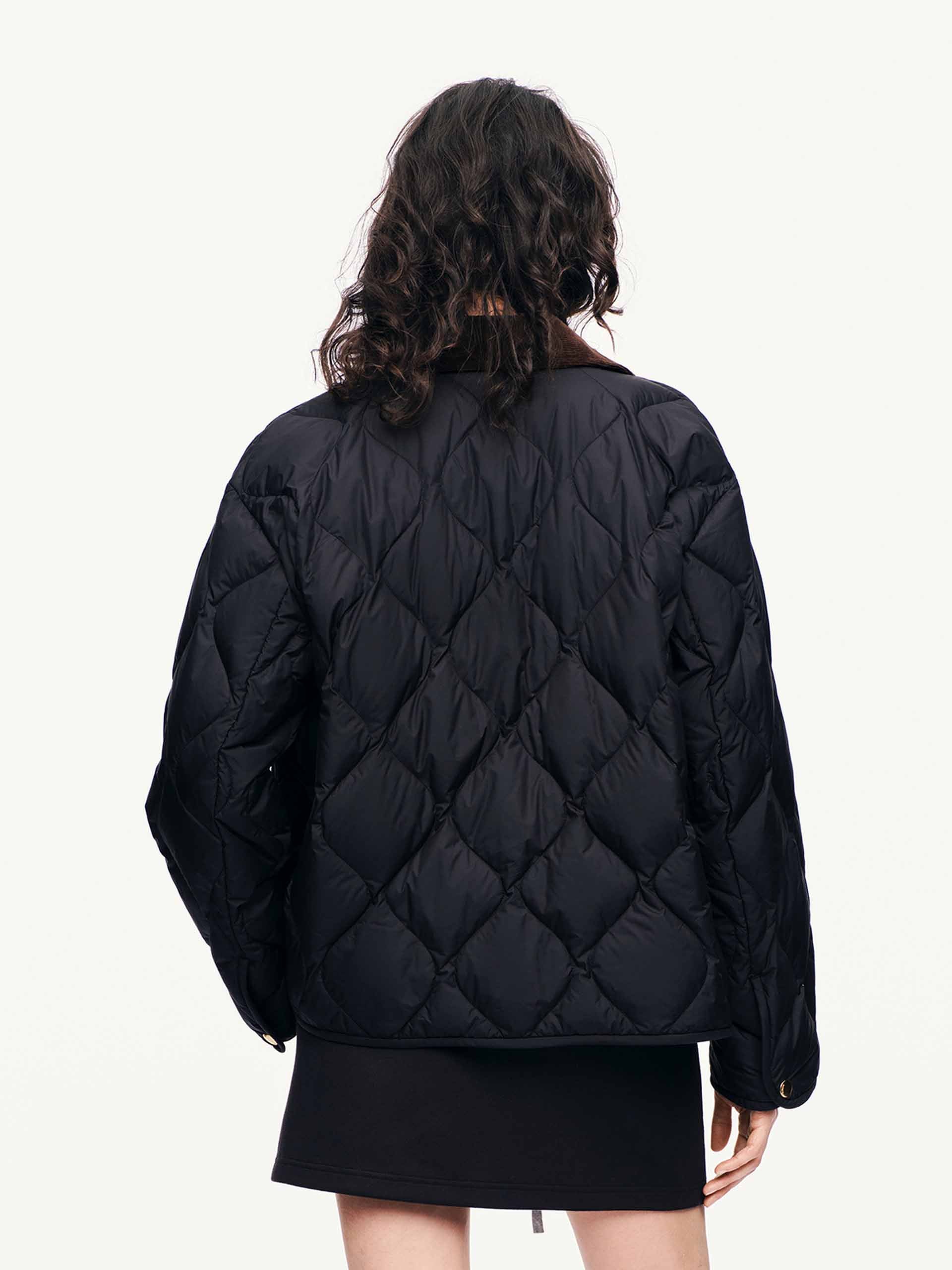 Contrast Collar Down Jacket