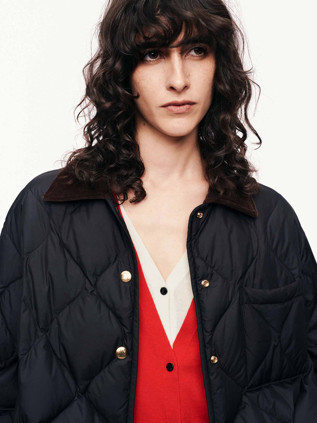 Contrast Collar Down Jacket