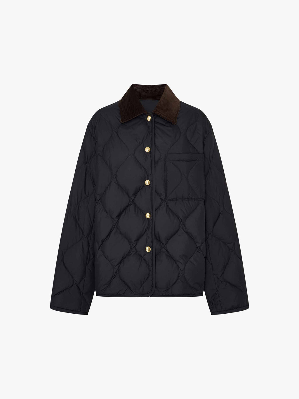 Contrast Collar Down Jacket