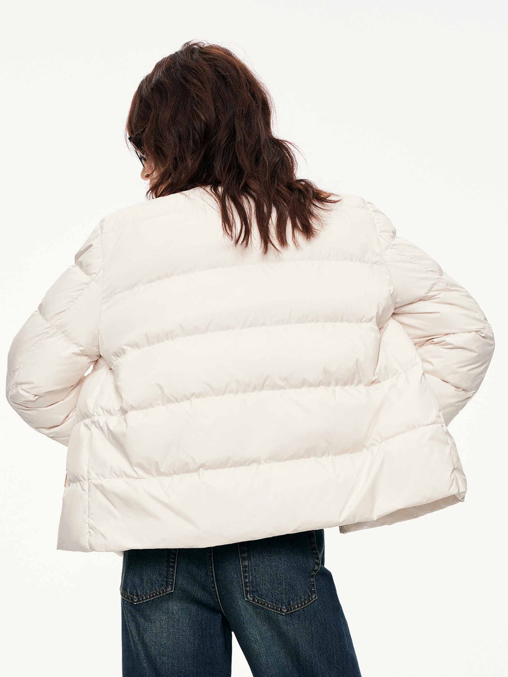 Hooded Layered Down Jacket