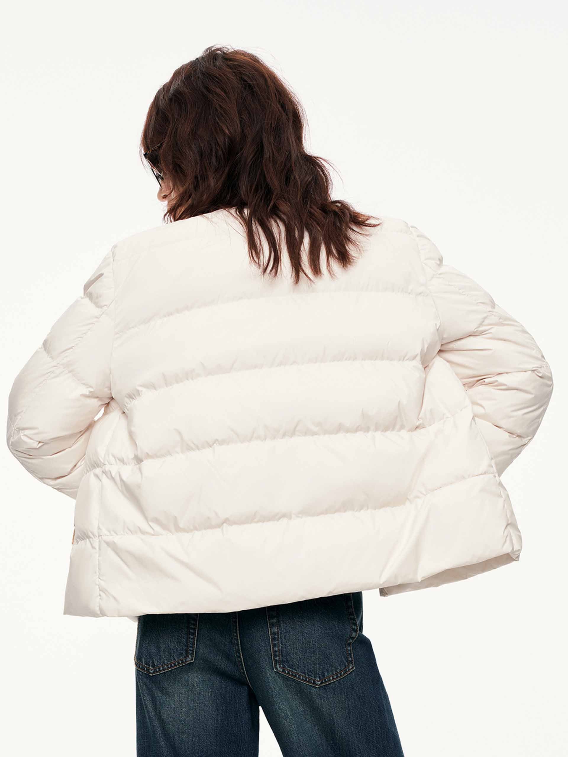 Hooded Layered Down Jacket