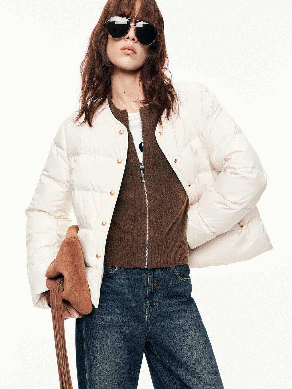 Hooded Layered Down Jacket