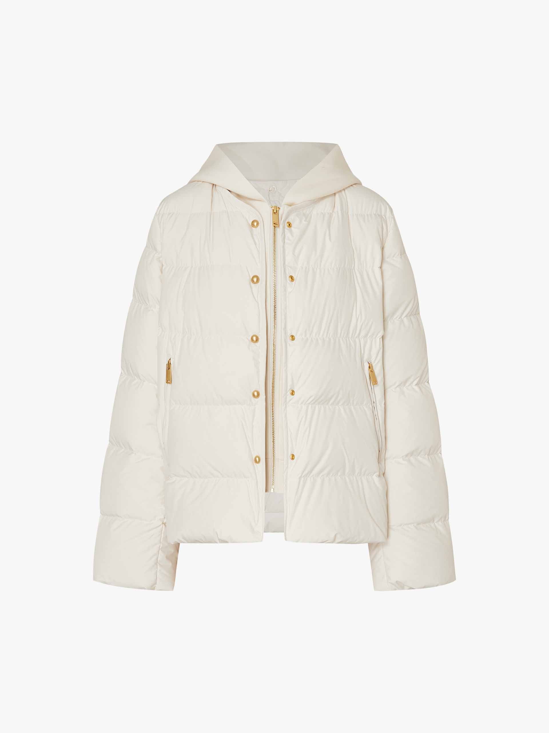 Hooded Layered Down Jacket