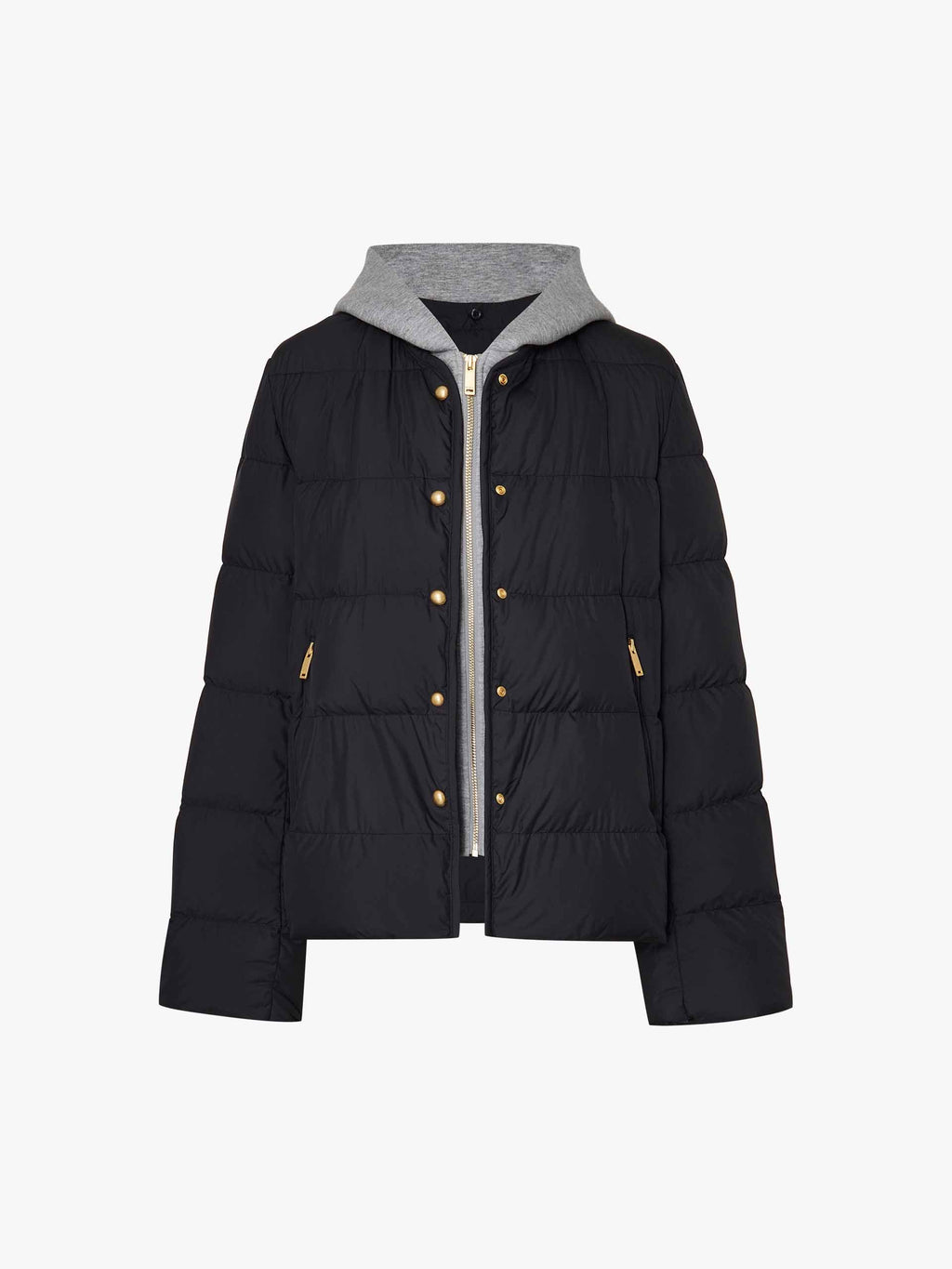 Hooded Layered Down Jacket