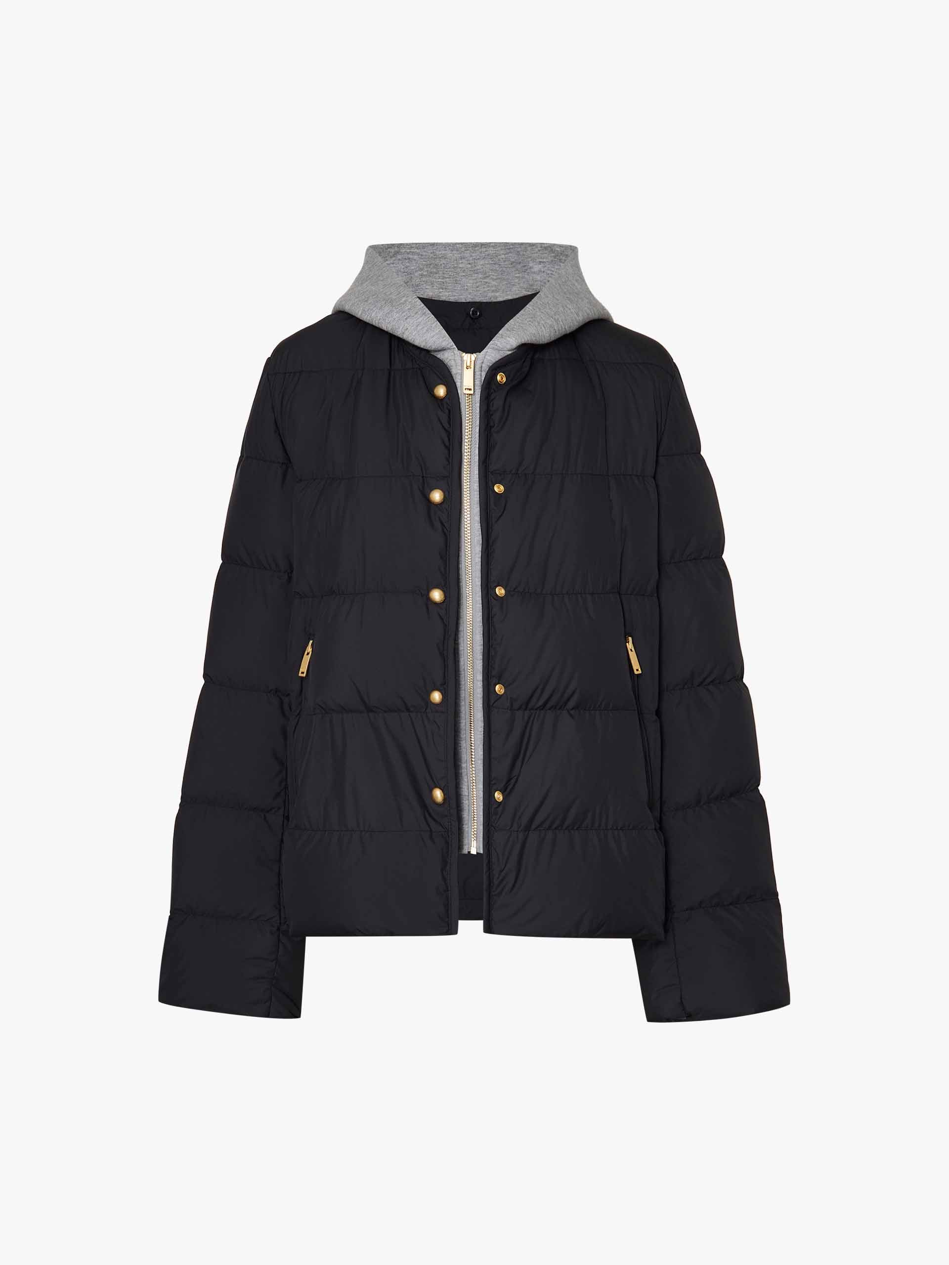 Hooded Layered Down Jacket