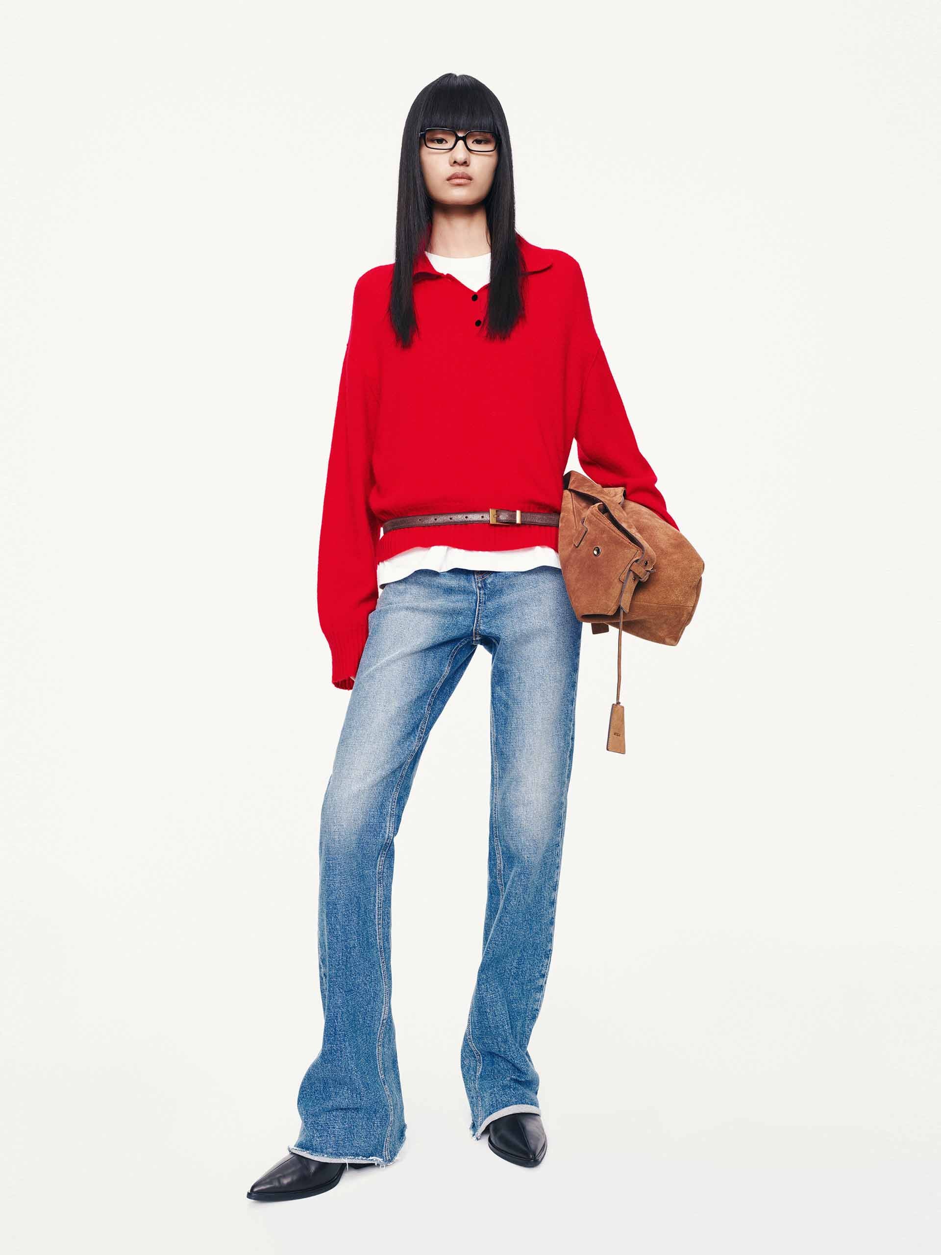 Raw Hem Flared Jeans