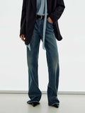 Raw Hem Cotton Jeans