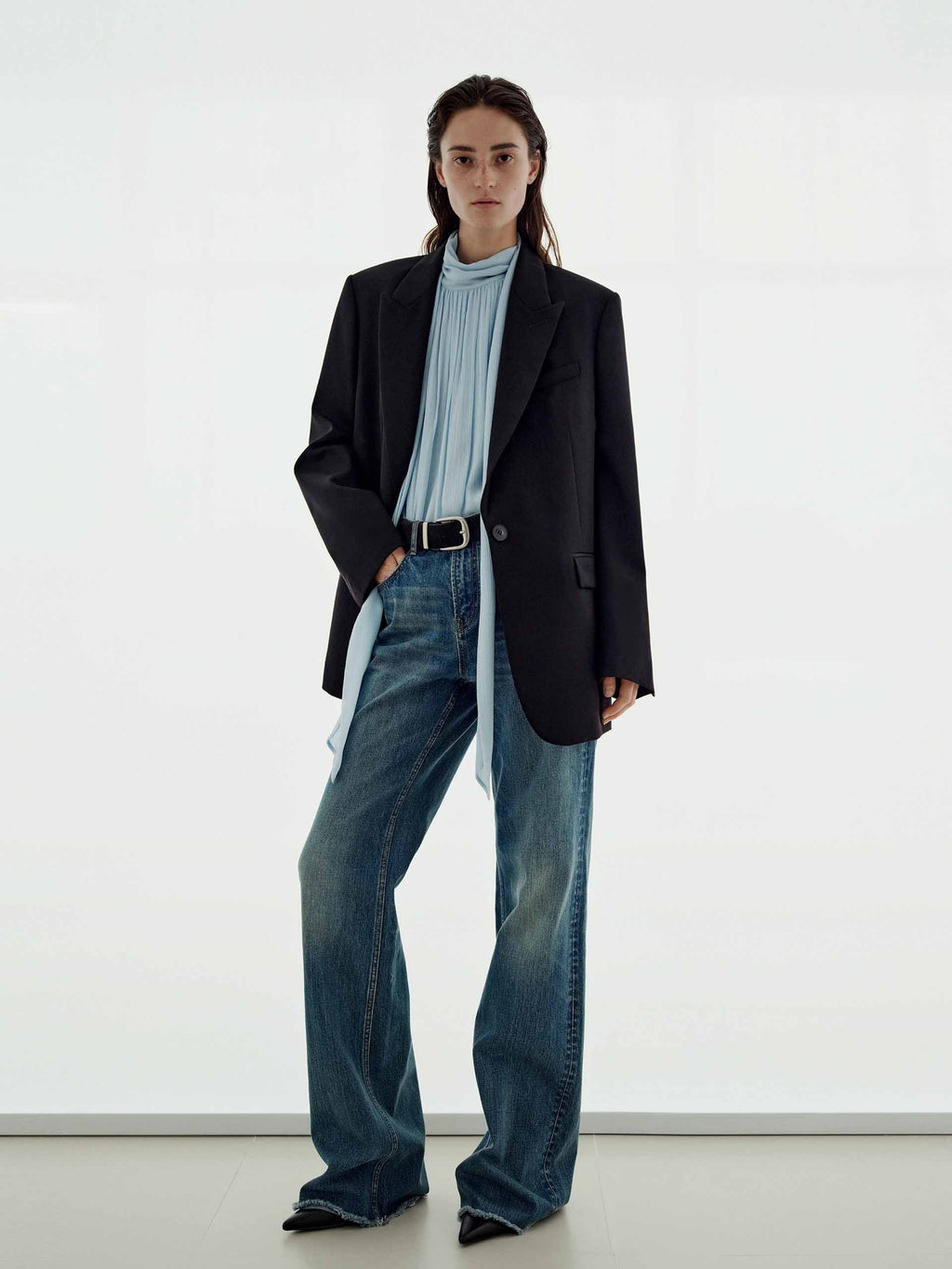 Raw Hem Cotton Jeans