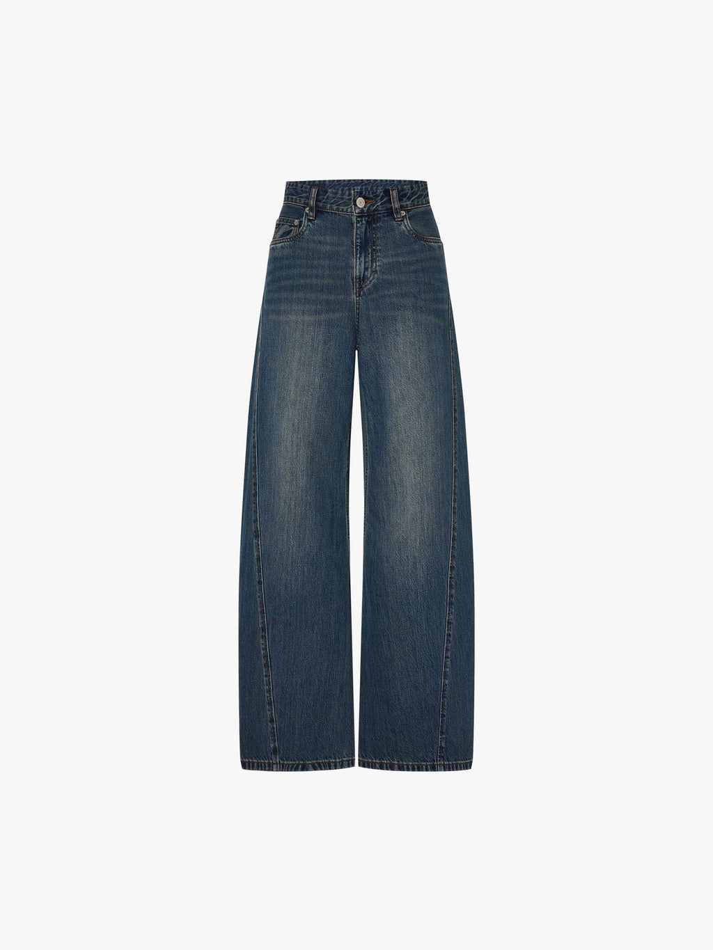 Barrel Leg Faded Jeans