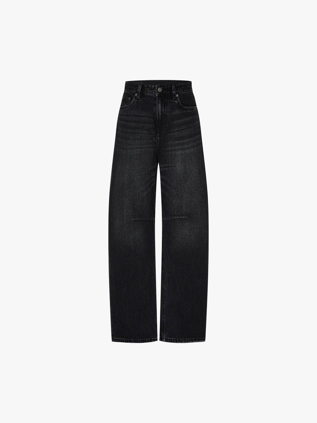 Whisker Effect Cotton Jeans